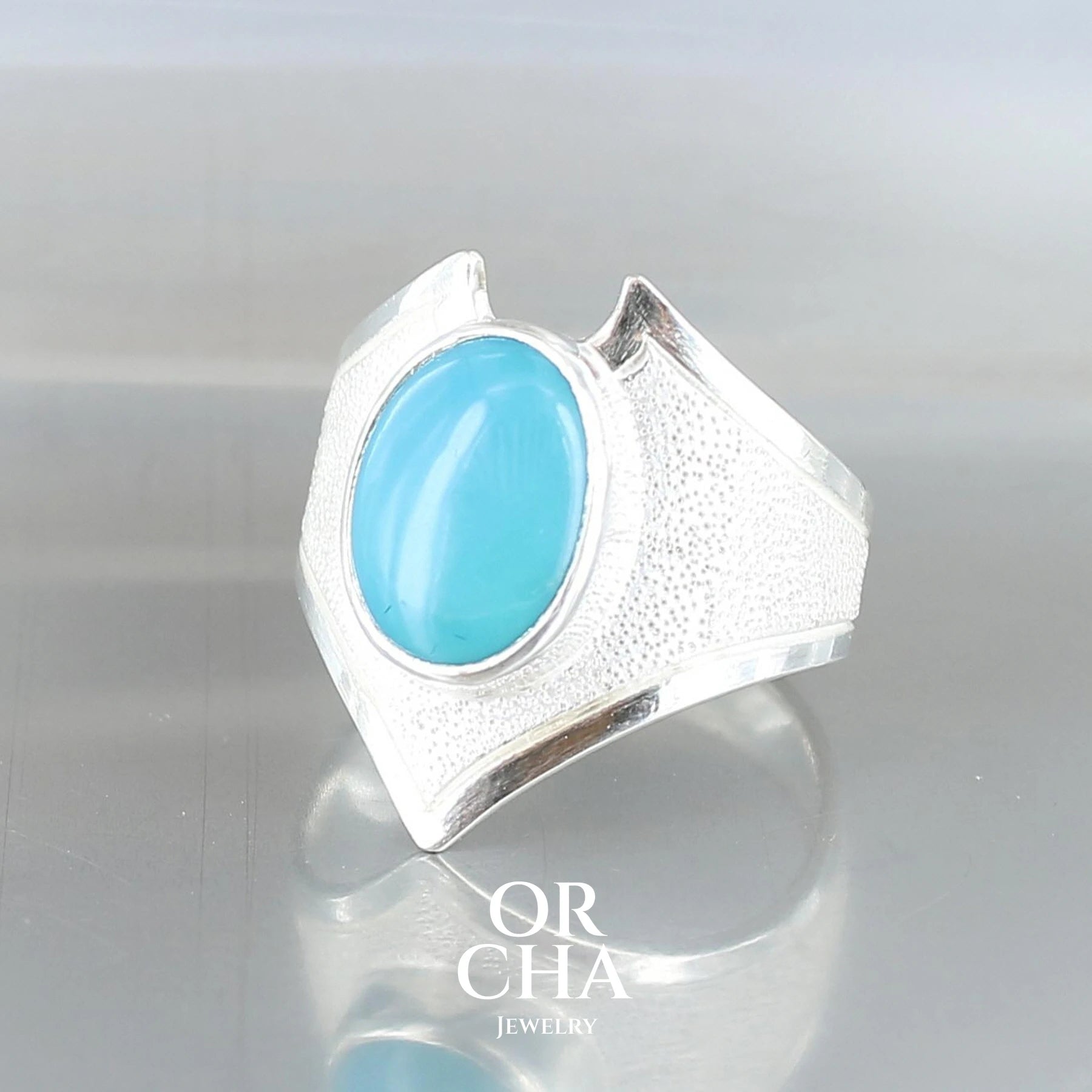 Bague en argent avec Turquoise - Bastet