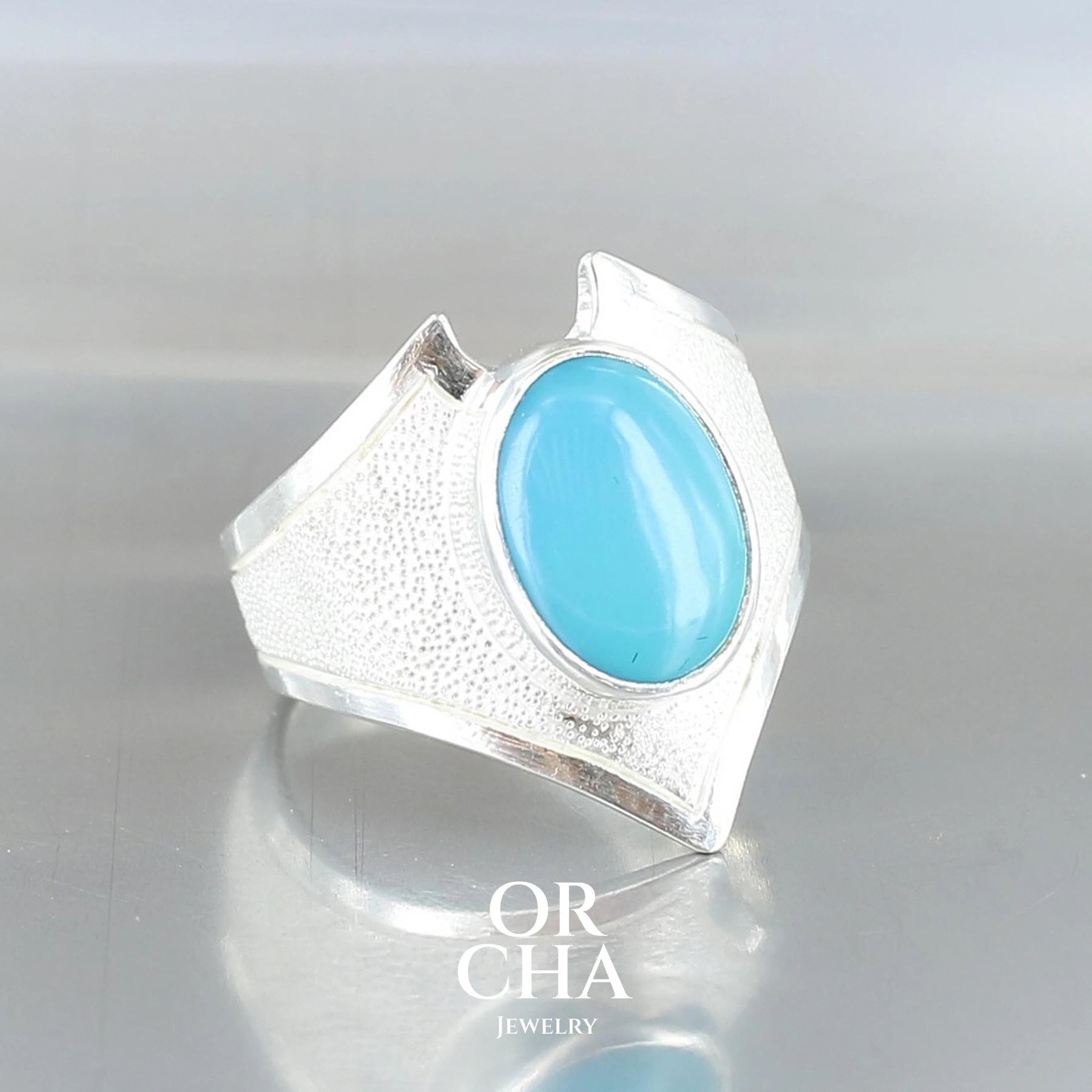 Bague en argent avec Turquoise - Bastet