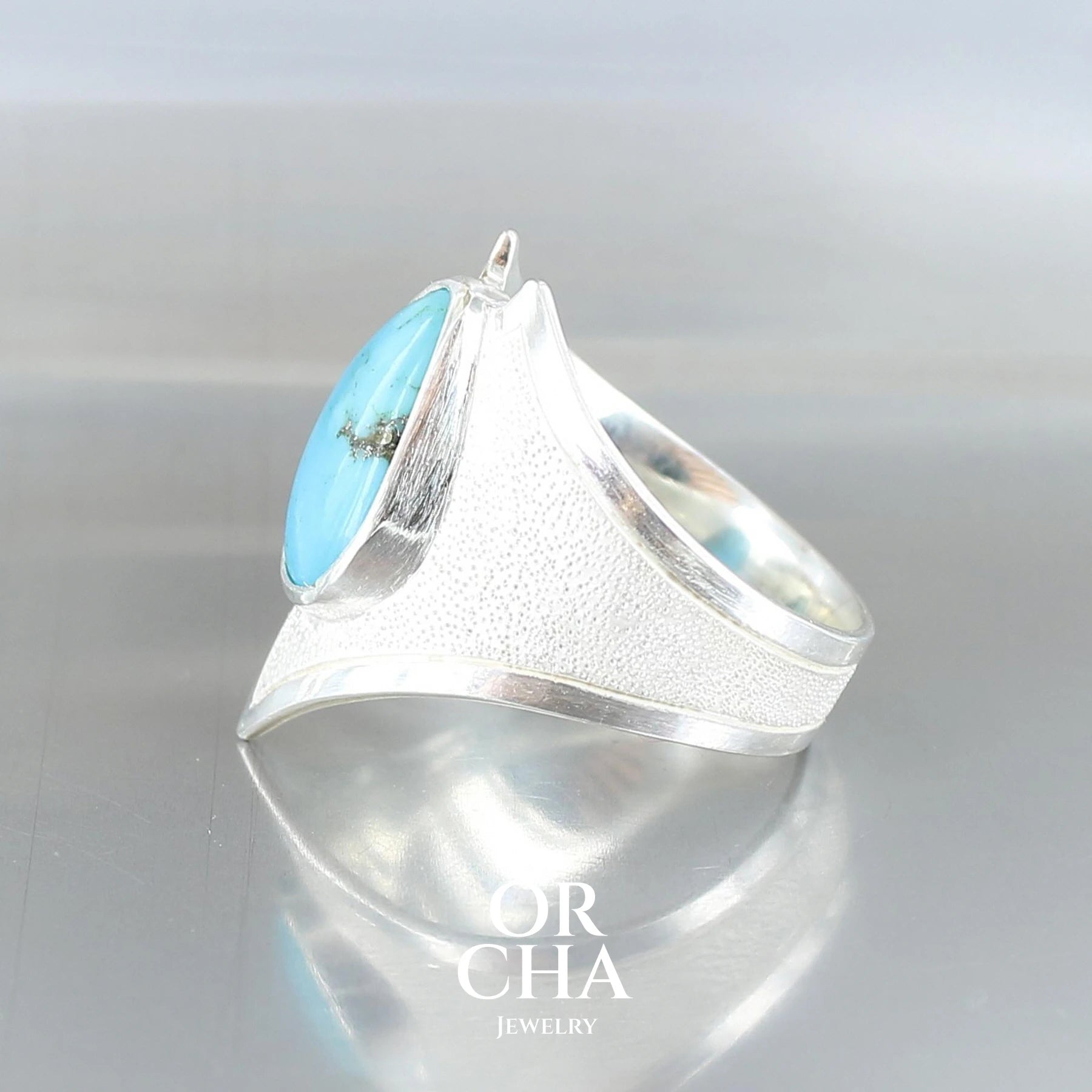 Bague en argent avec Turquoise - Bastet