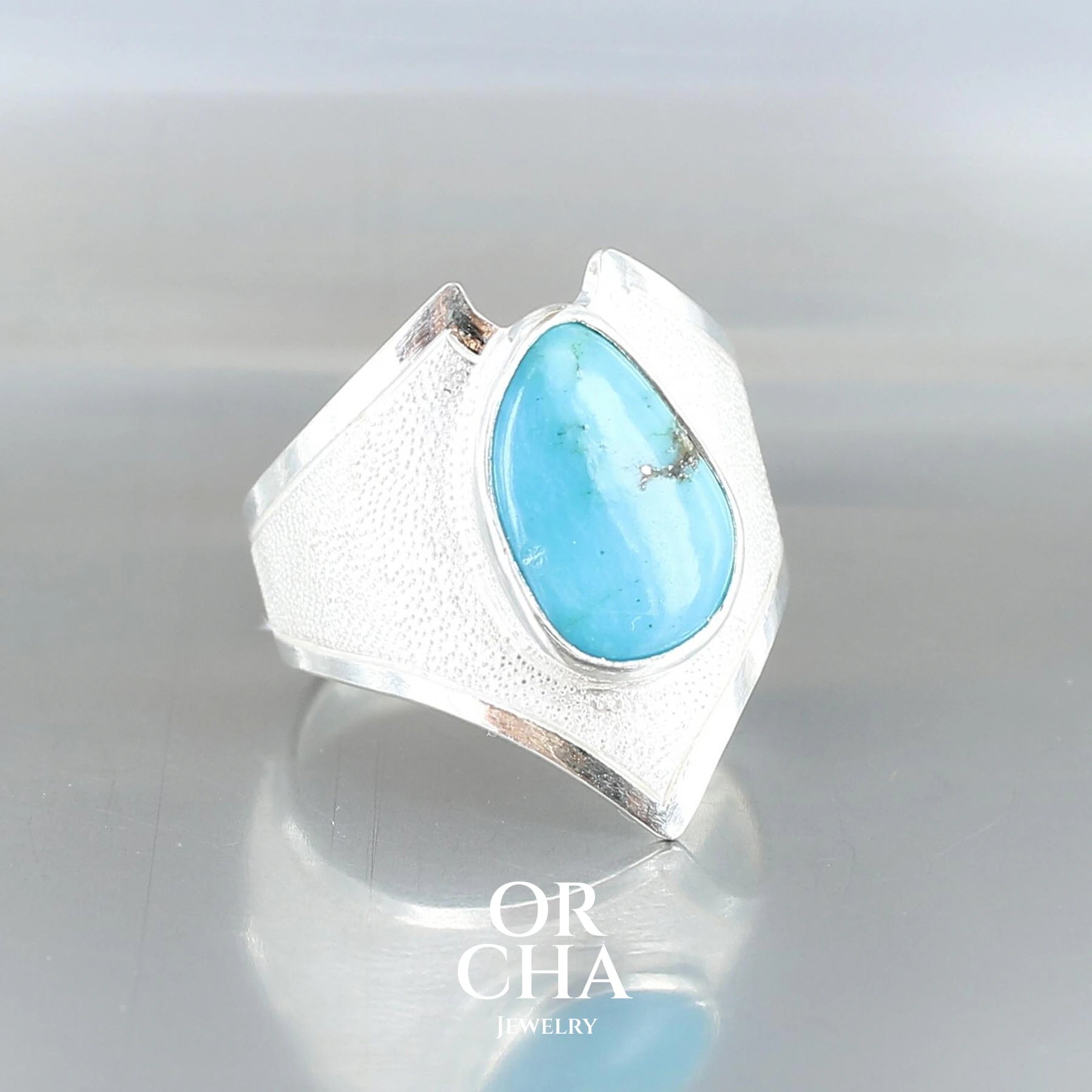 Bague en argent avec Turquoise - Bastet