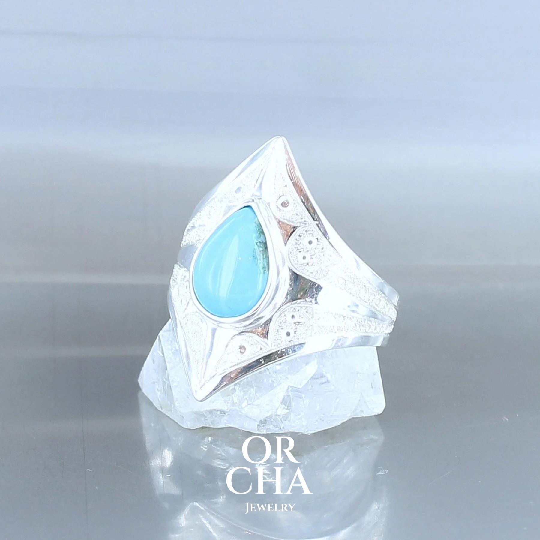Bague en argent avec Turquoise - Elven