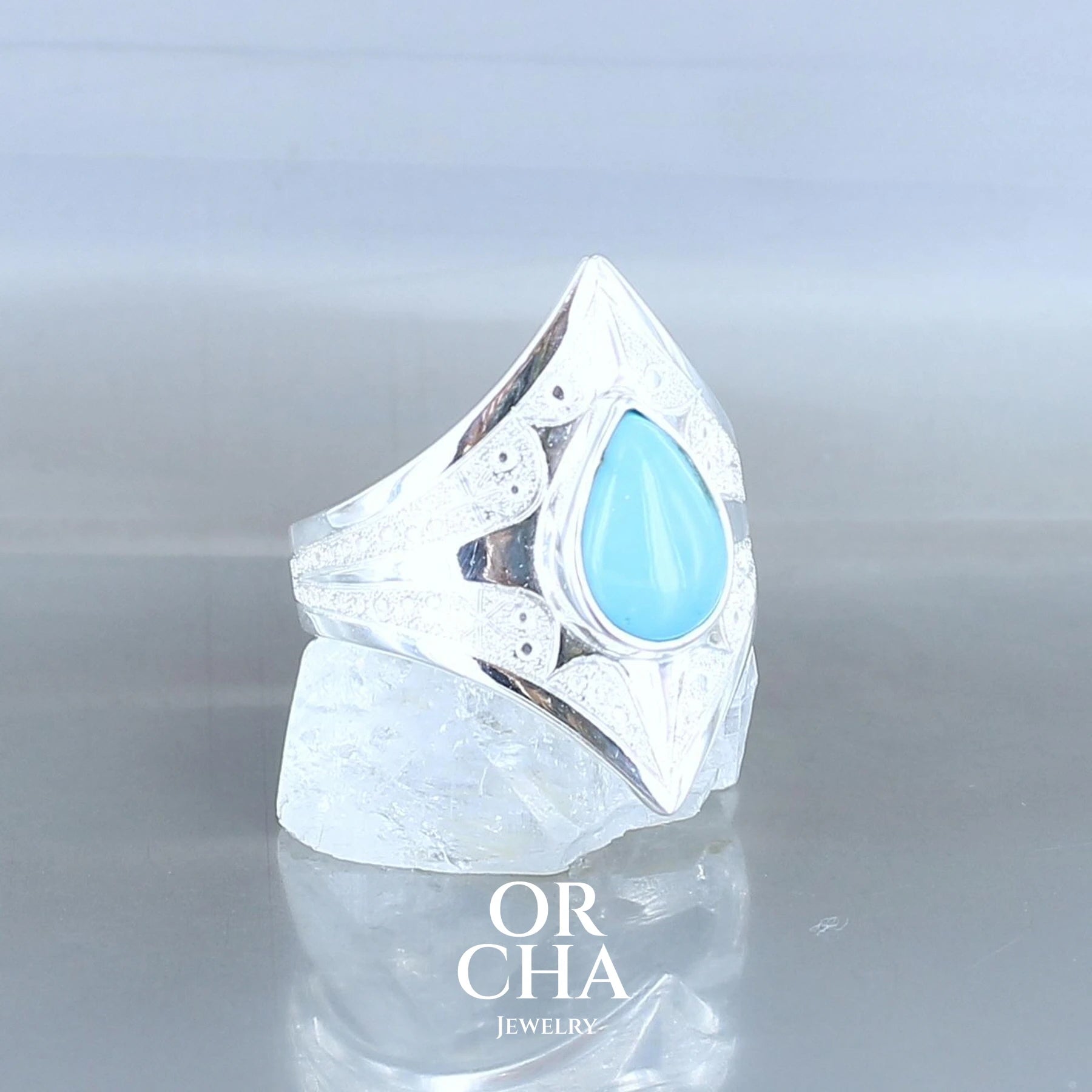 Bague en argent avec Turquoise - Elven
