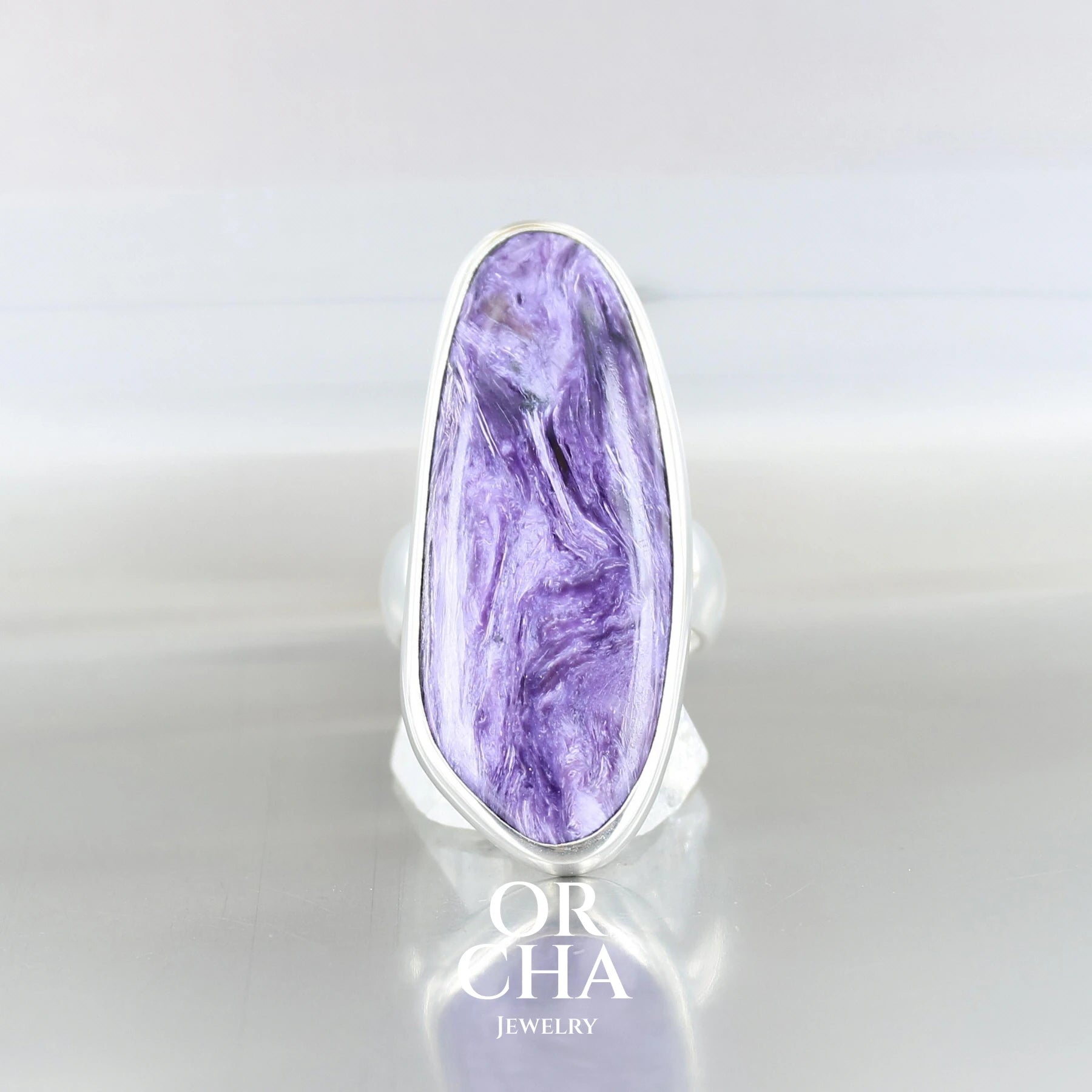 Bague en argent avec Charoïte - Essential