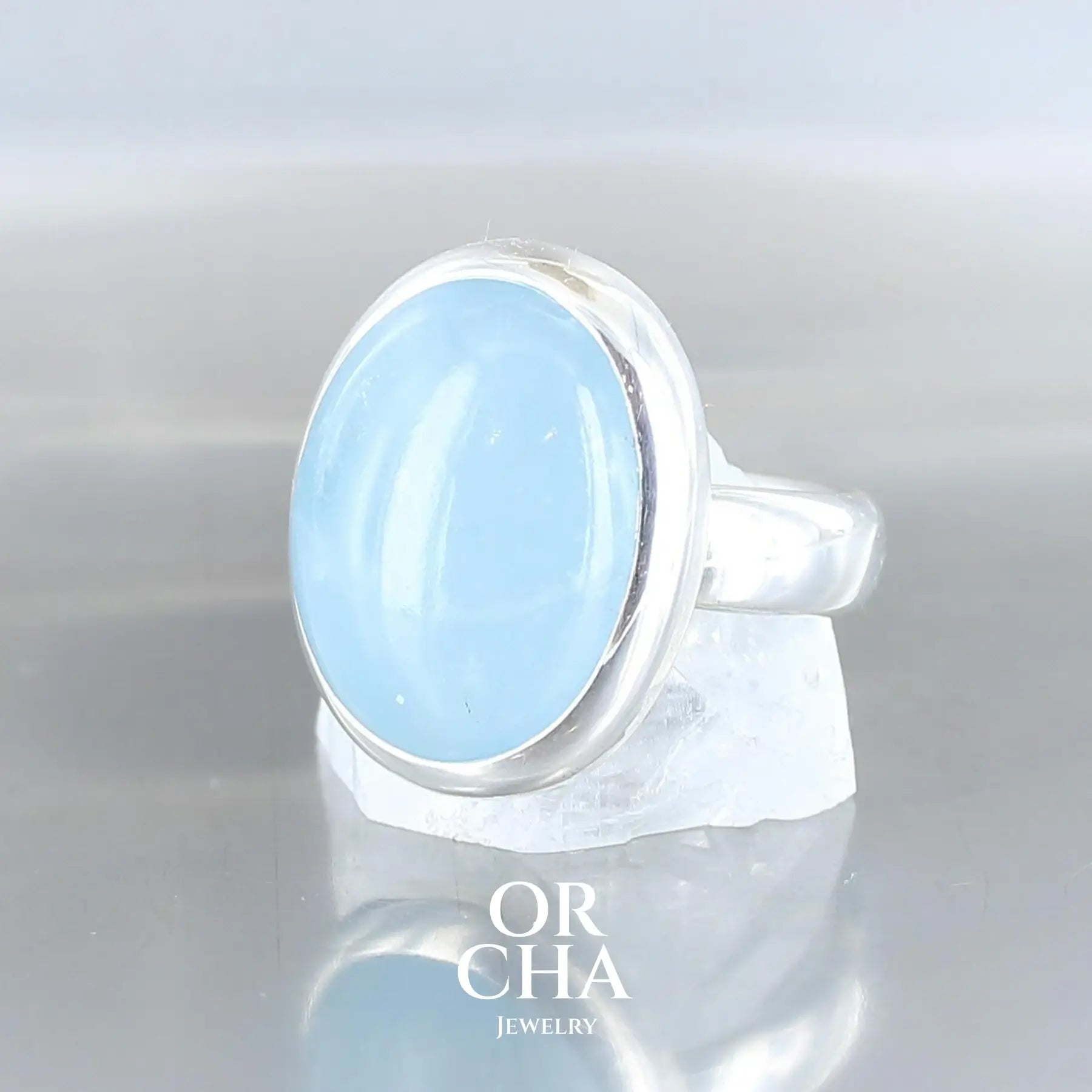 Silver ring with Aquamarine - Essential