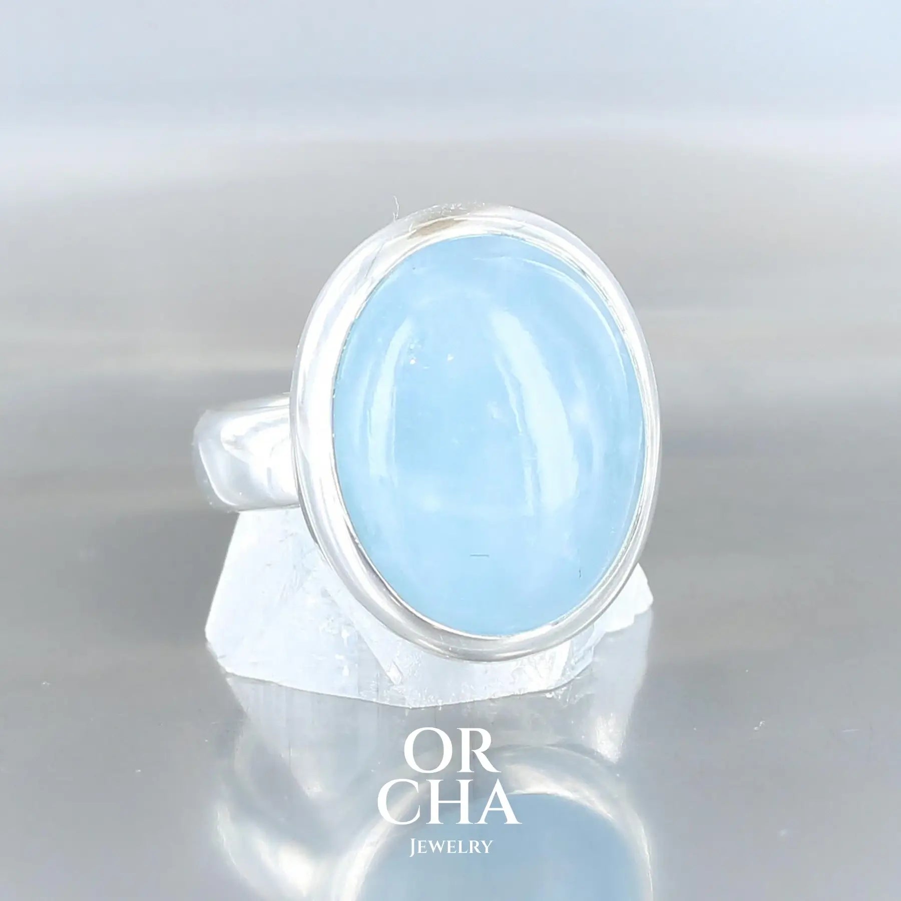Silver ring with Aquamarine - Essential