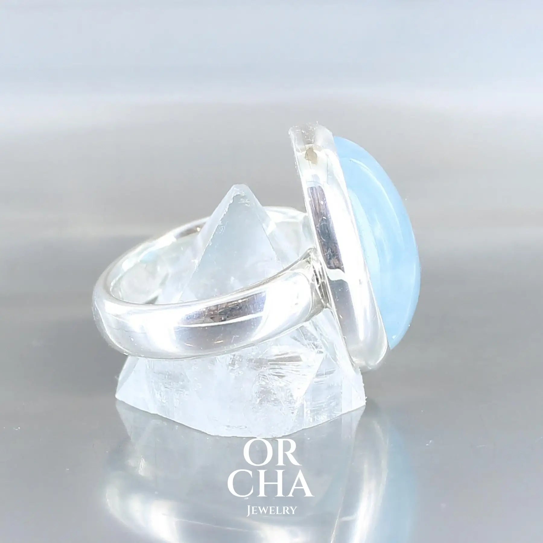 Silver ring with Aquamarine - Essential