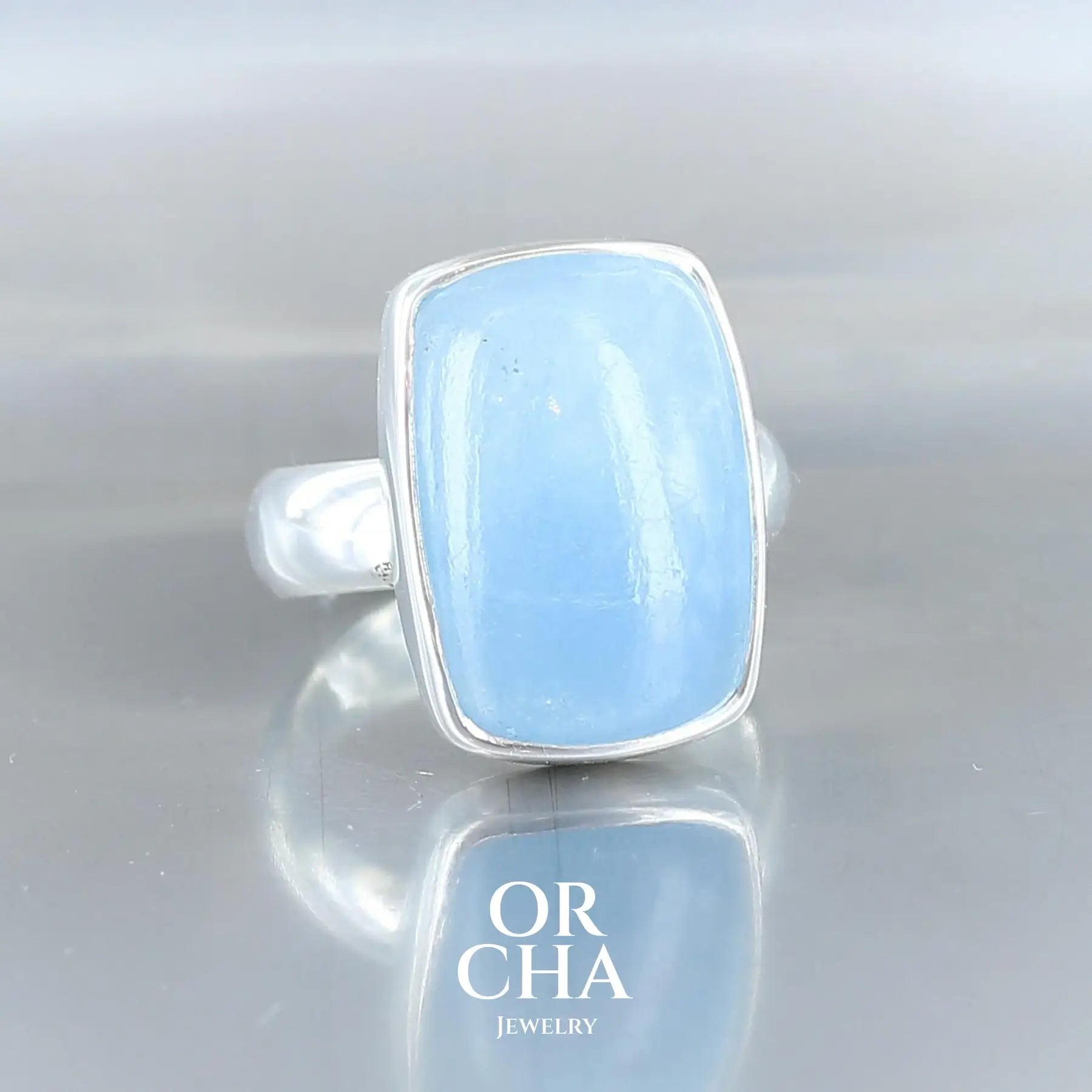 Silver ring with Aquamarine - Essential