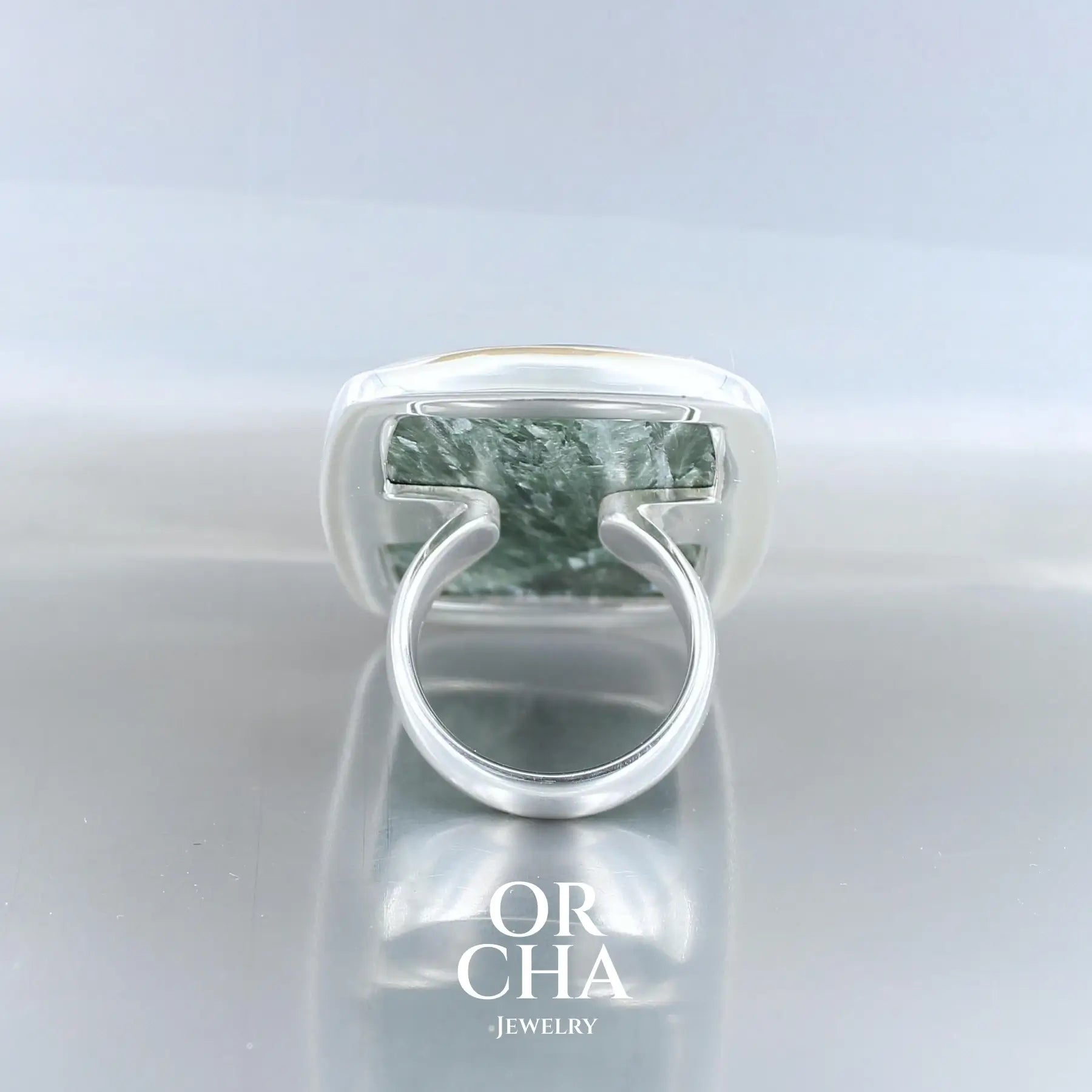 Bague en argent avec Séraphinite - Essential