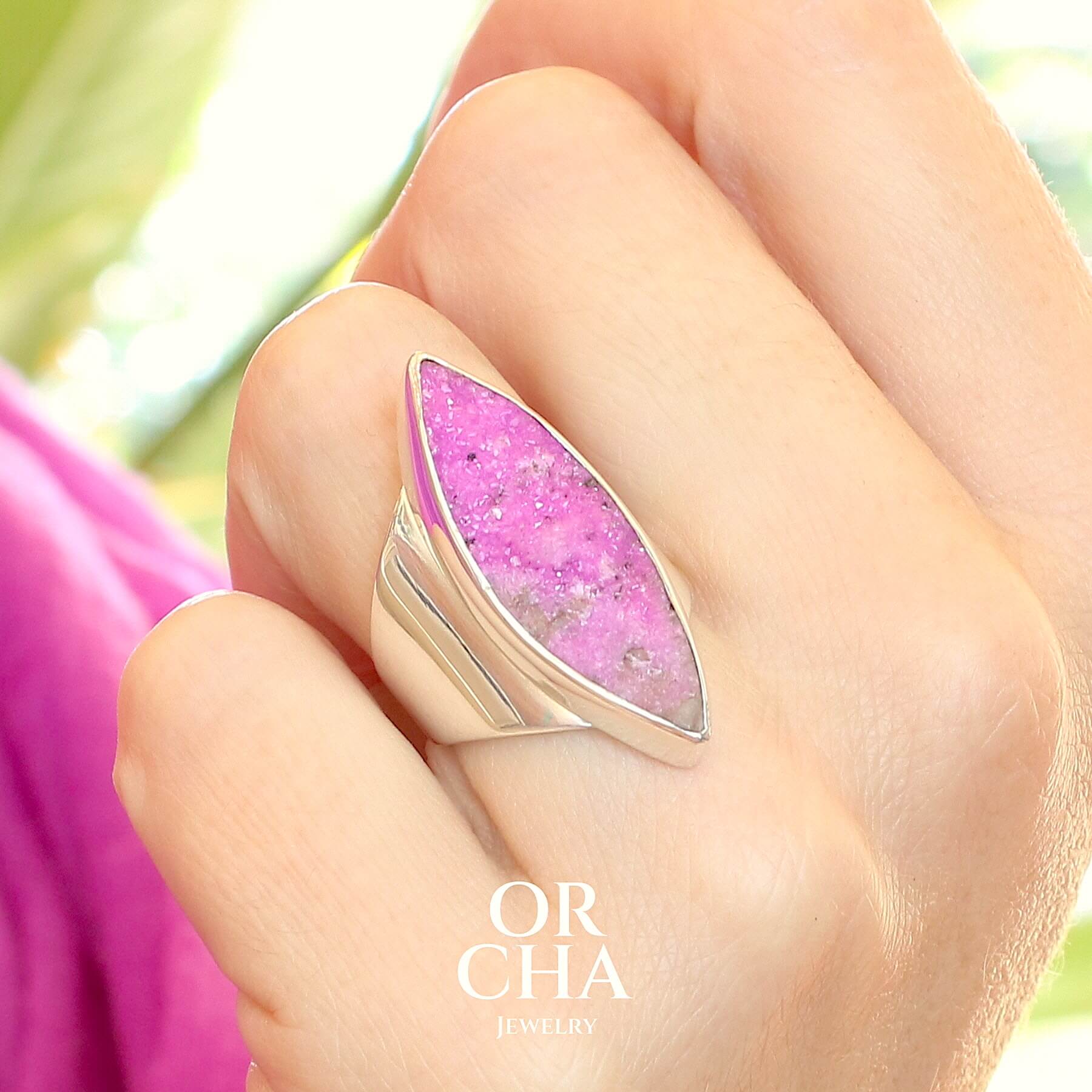Bague en argent avec Cobaltocalcite - Orcha