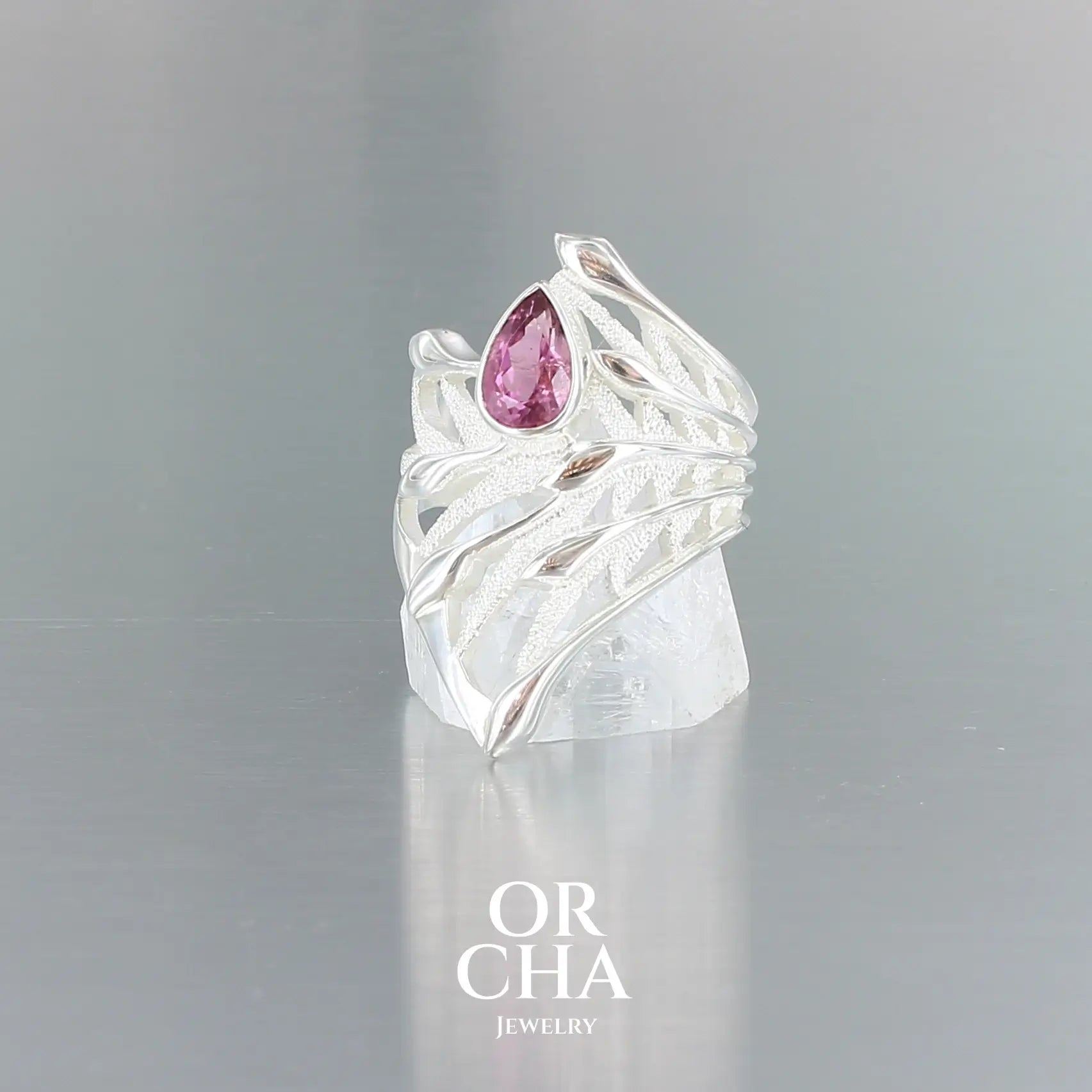 Bague en argent avec Tourmaline - Sauvage