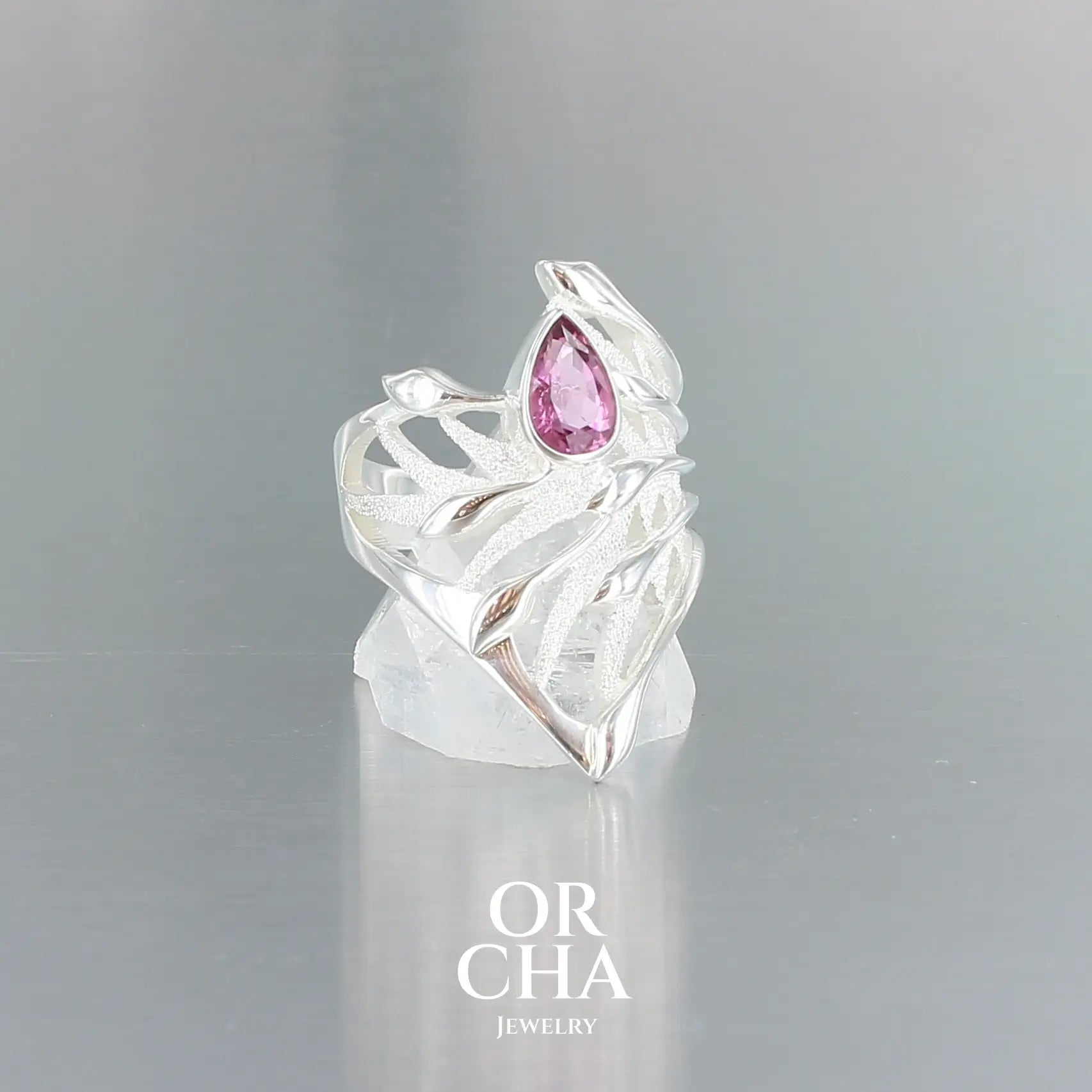 Bague en argent avec Tourmaline - Sauvage