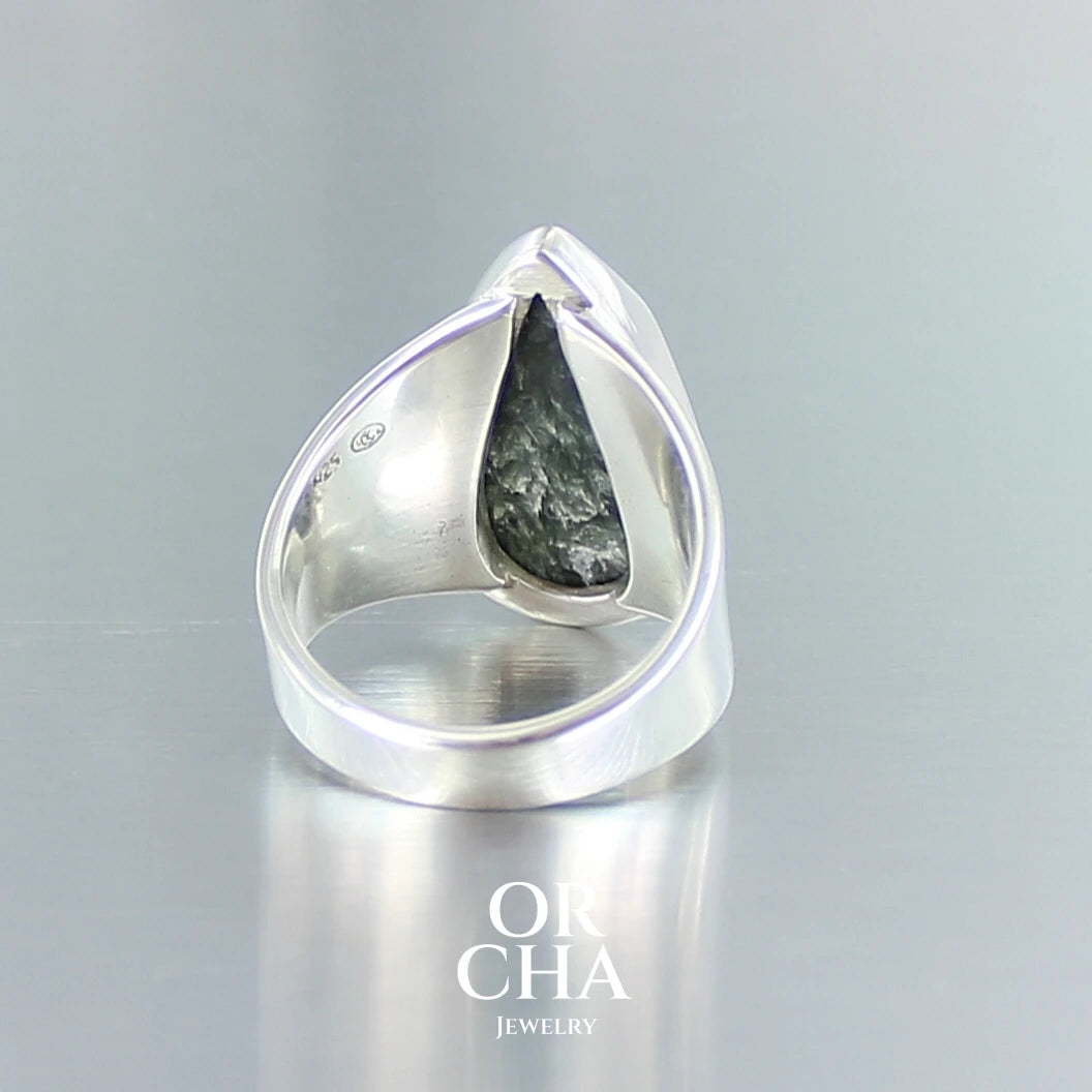 Bague en argent avec Séraphinite - Orcha