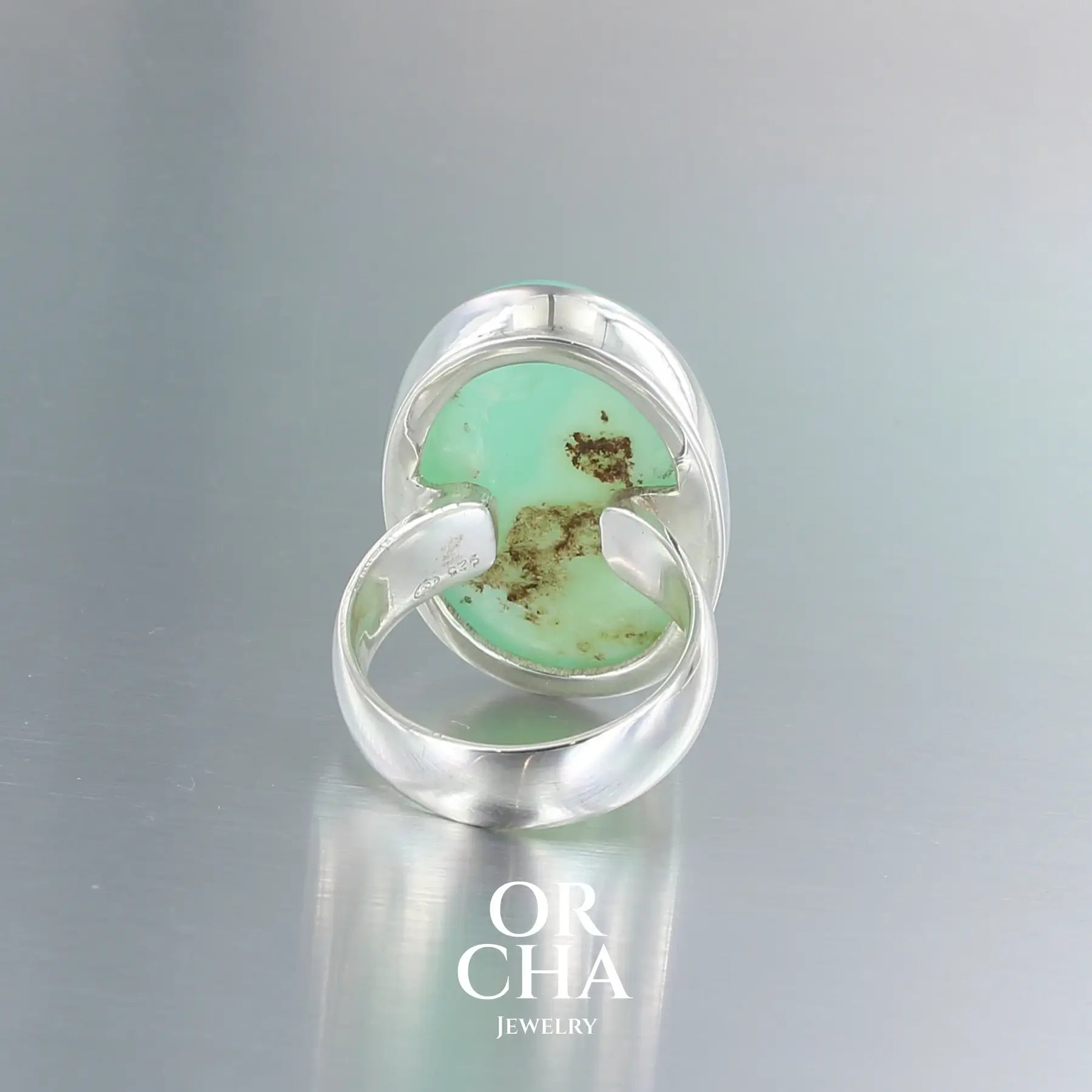 Bague en argent avec Chrysoprase - Essential