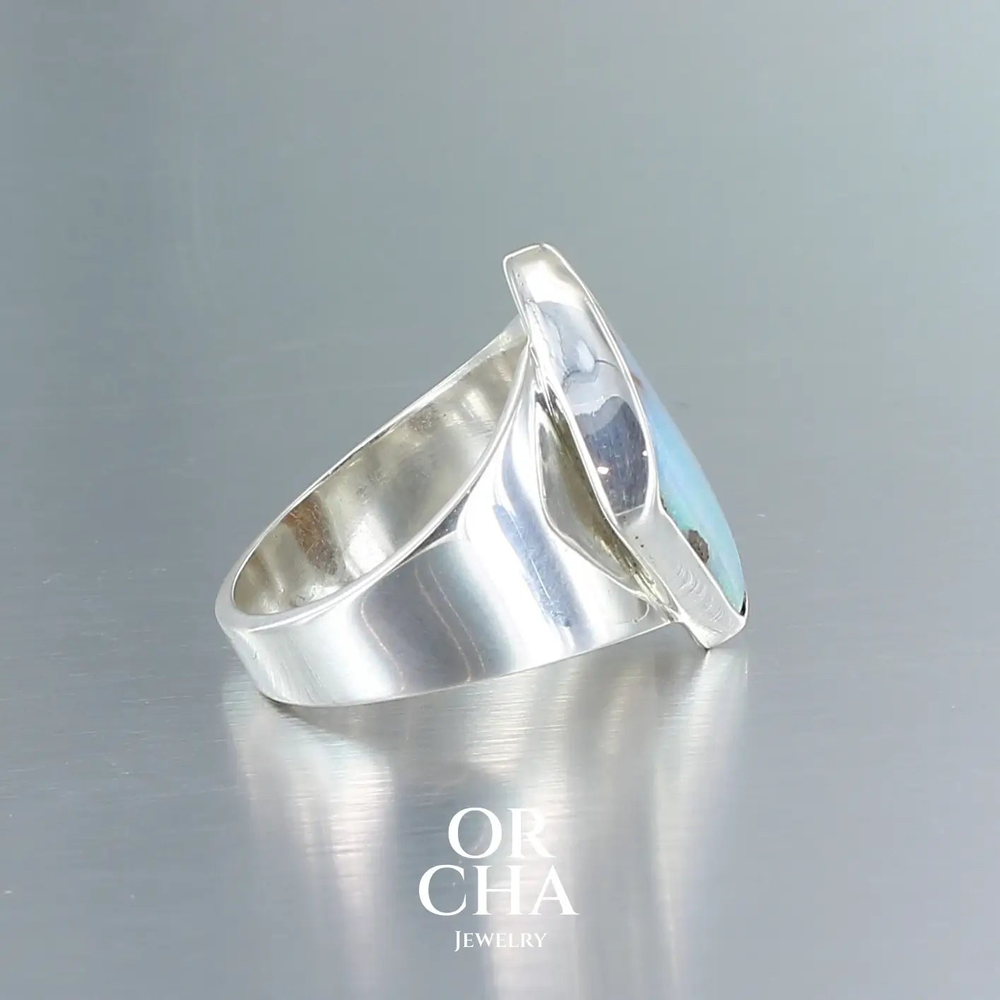 Bague en argent avec opale - Orcha