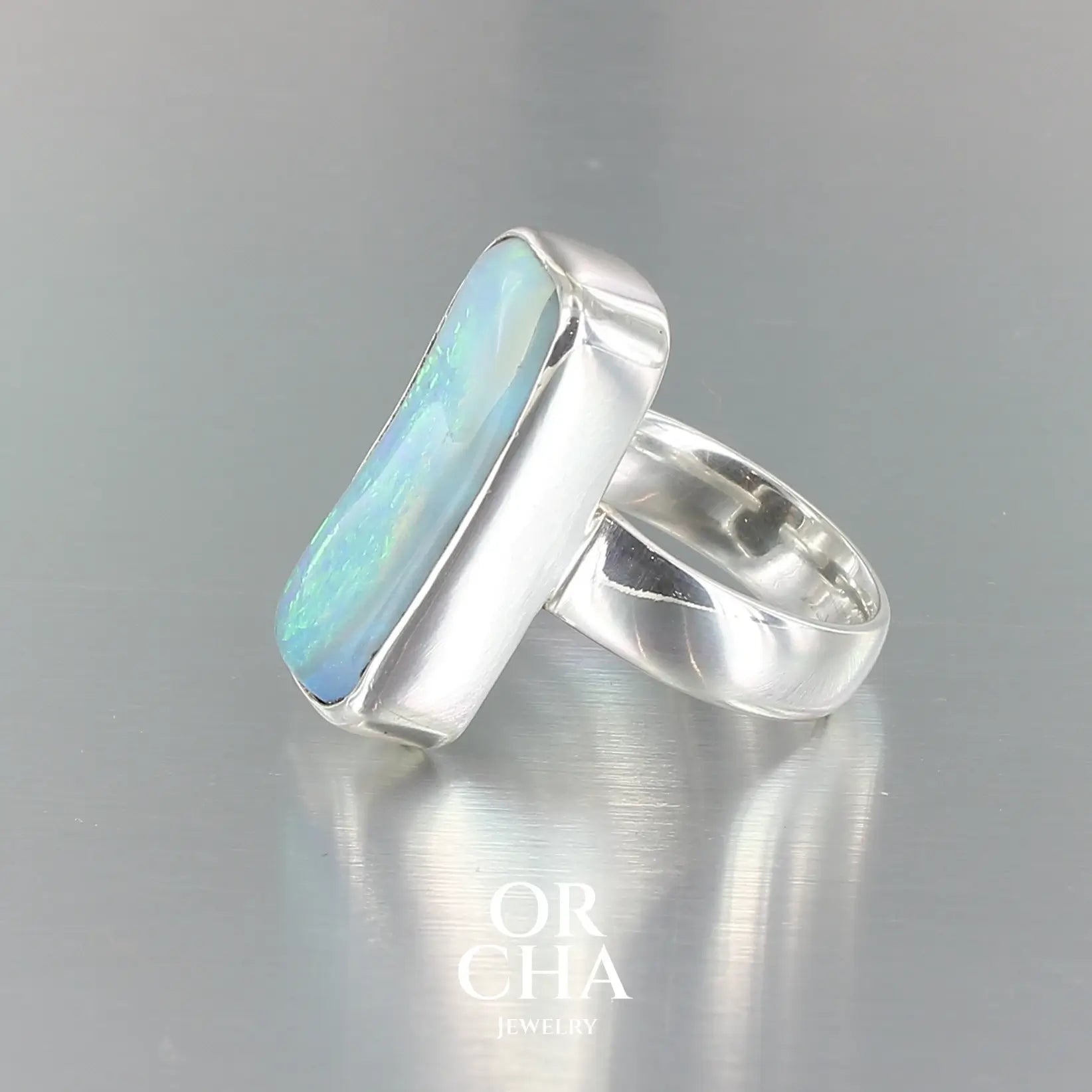 Bague en argent avec opale - Essential