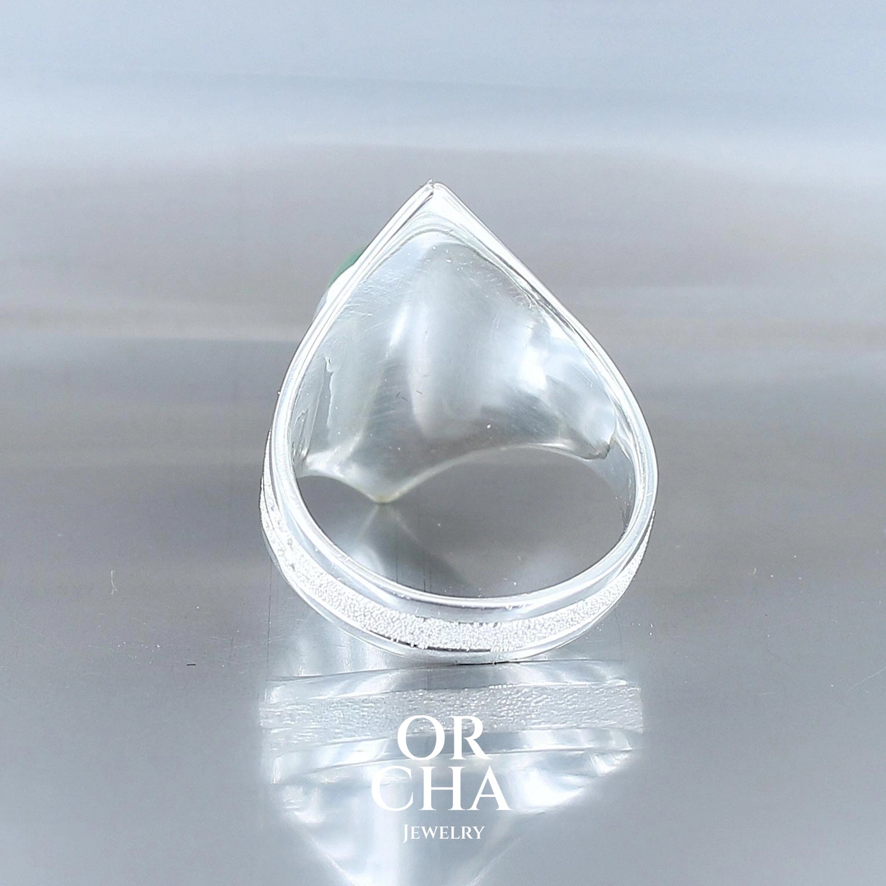 Bague en argent avec Préhnite - Elven