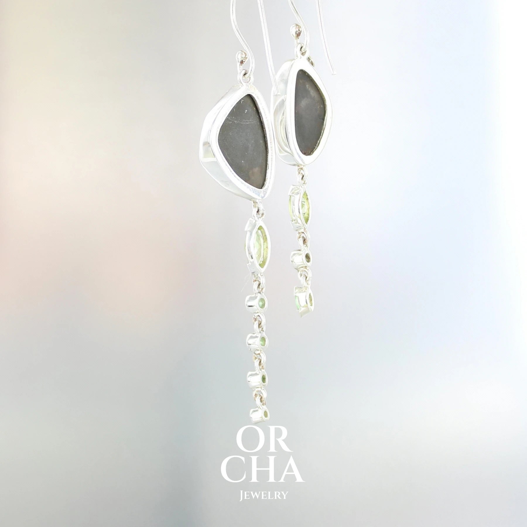 Boucles d'oreilles en argent avec Pyrites - Paradis