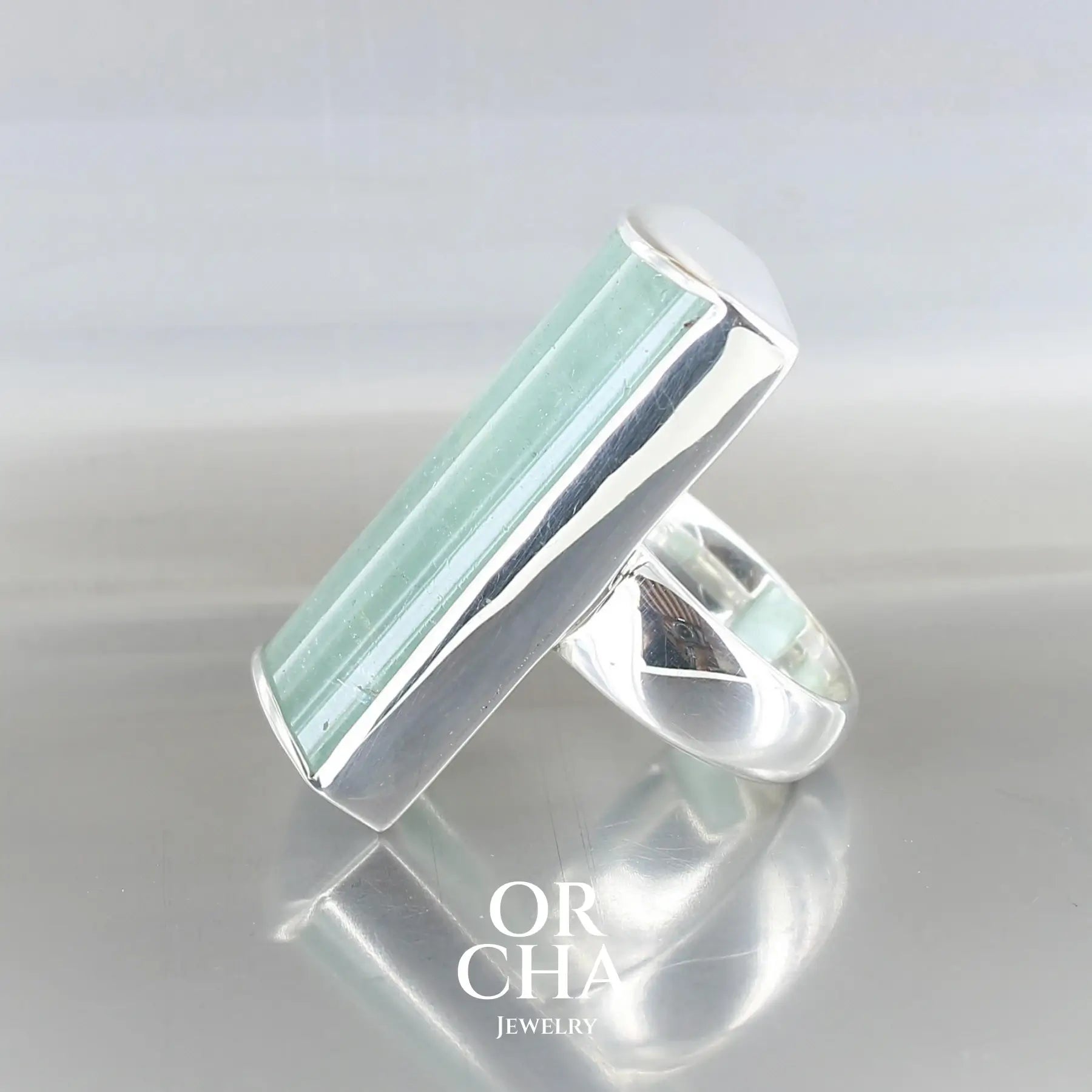 Bague en argent avec Aigue marine - Essential