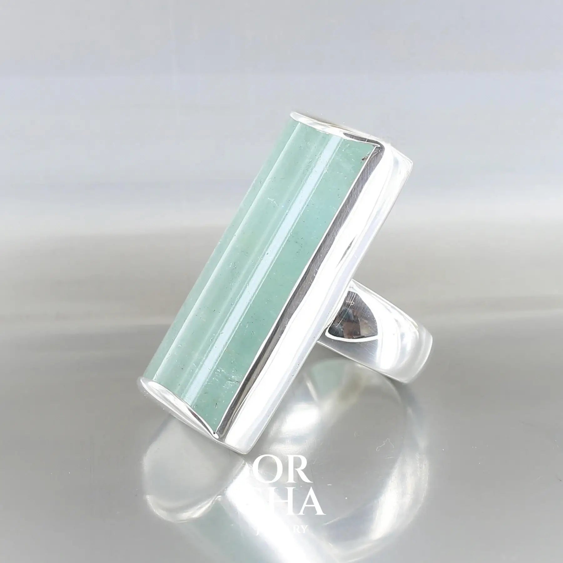Bague en argent avec Aigue marine - Essential