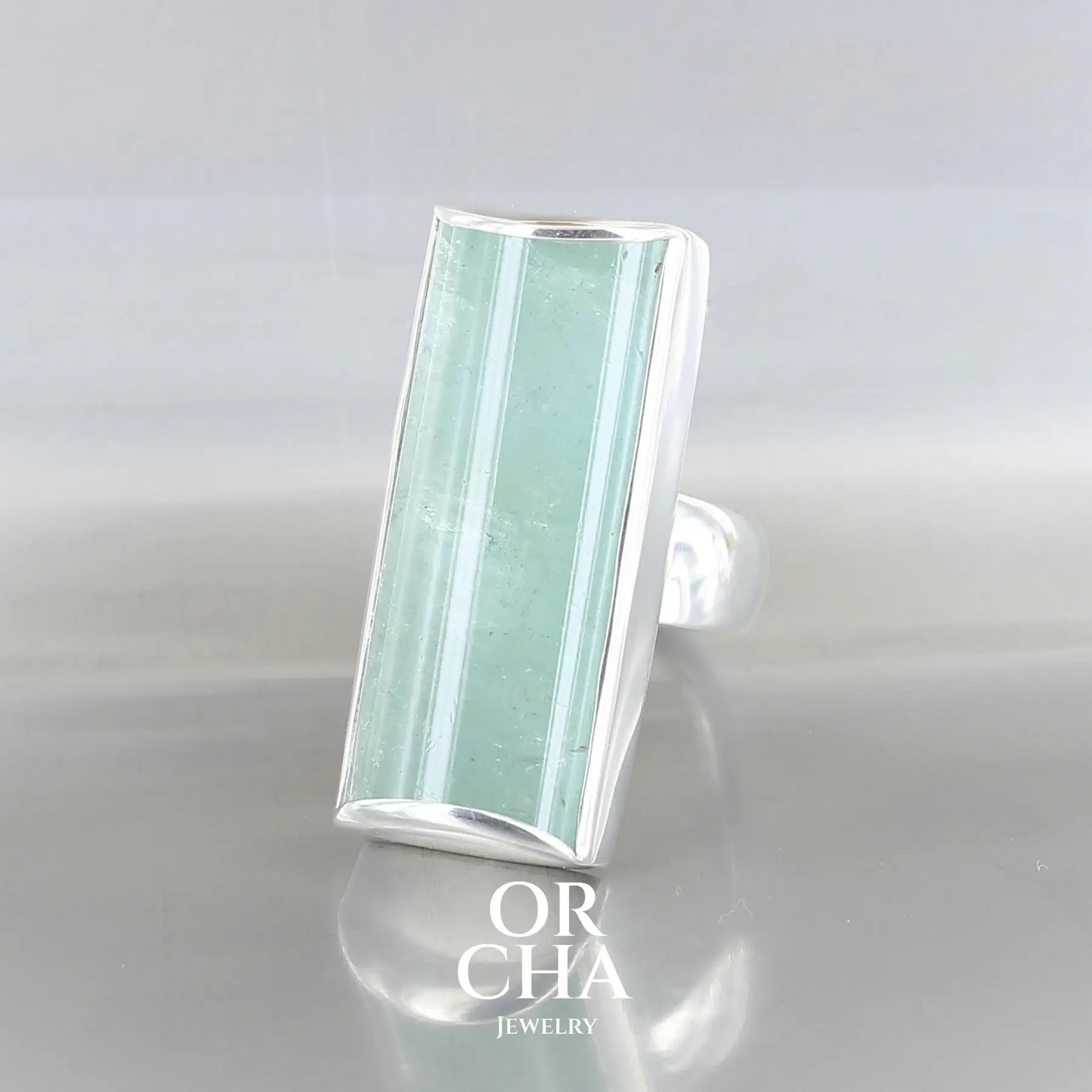 Bague en argent avec Aigue marine - Essential