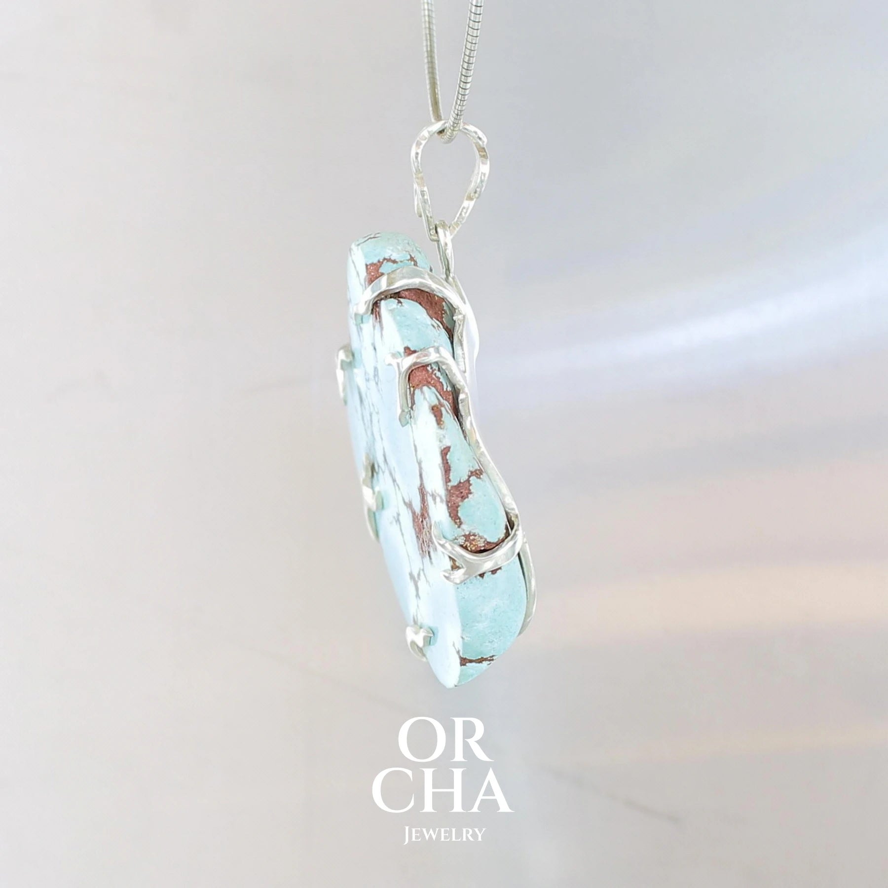 Pendentif en argent avec Turquoise Golden Hill - Sauvage