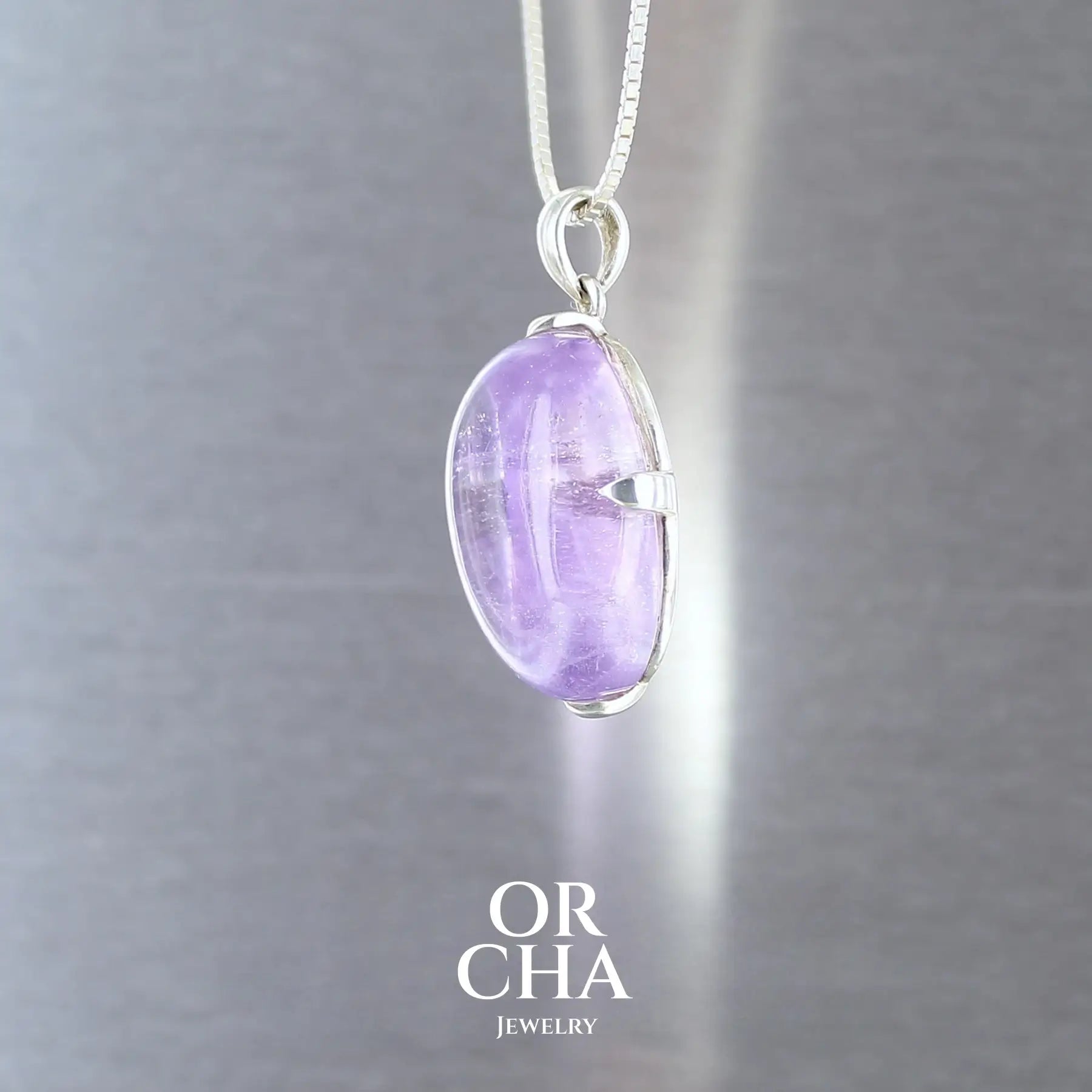 Pendentif en argent avec Améthyste - Essential