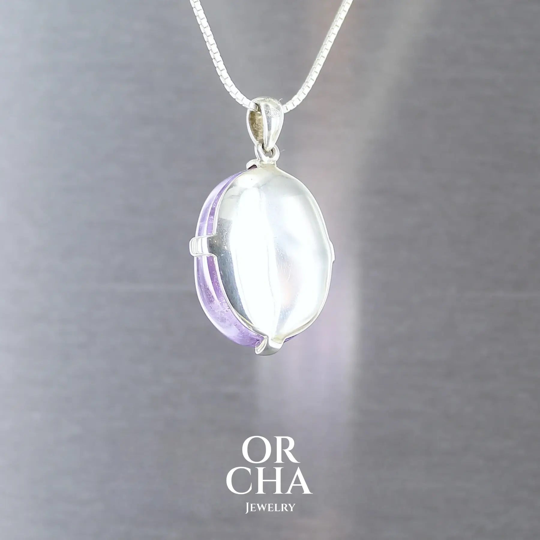 Pendentif en argent avec Améthyste - Essential