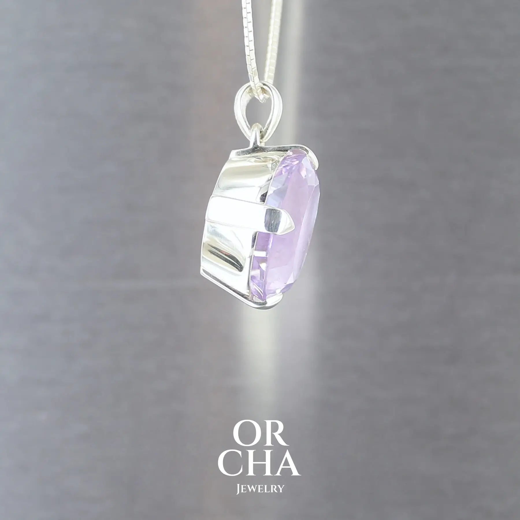 Pendentif en argent avec Améthyste - Essential