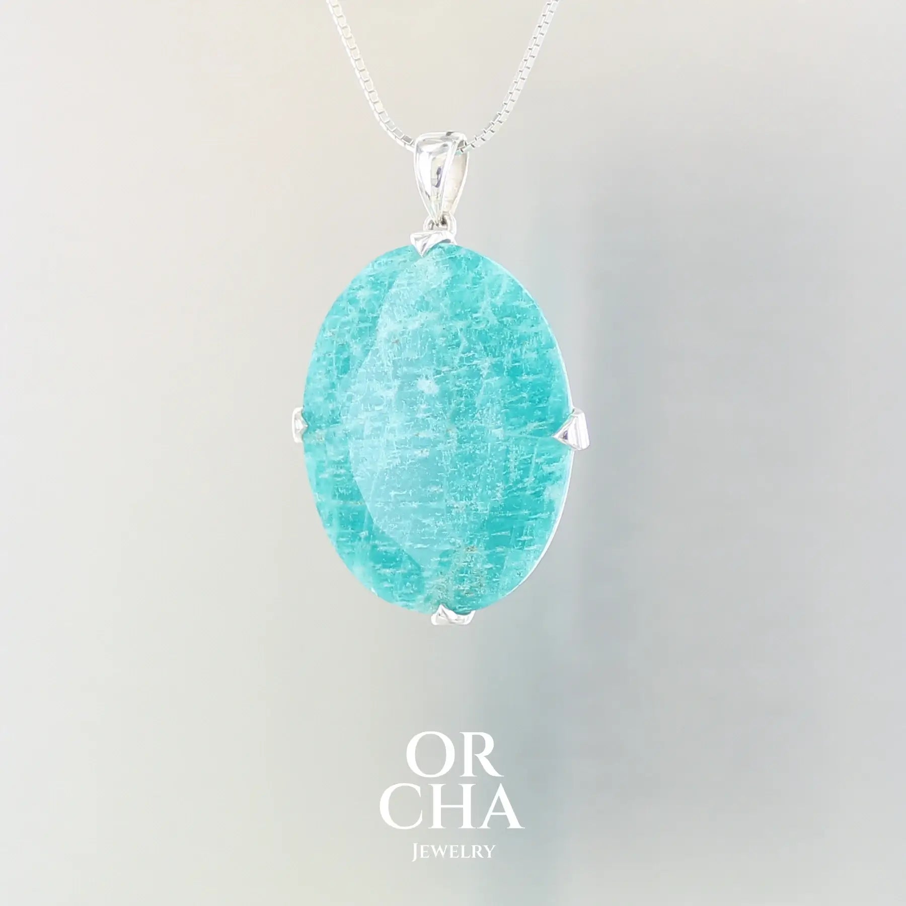 Pendentif argent avec Amazonite - Essential