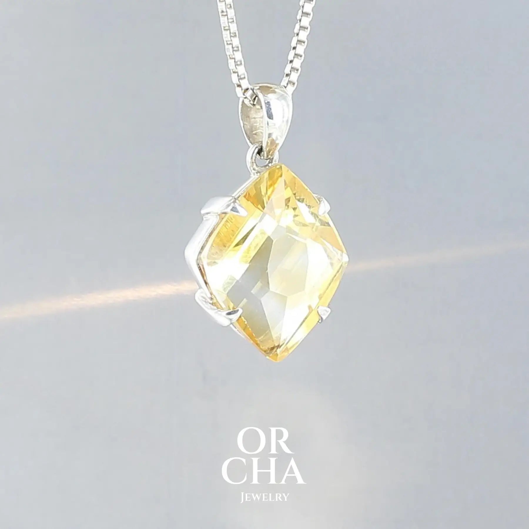 Pendentif en argent avec Citrine - Paradis