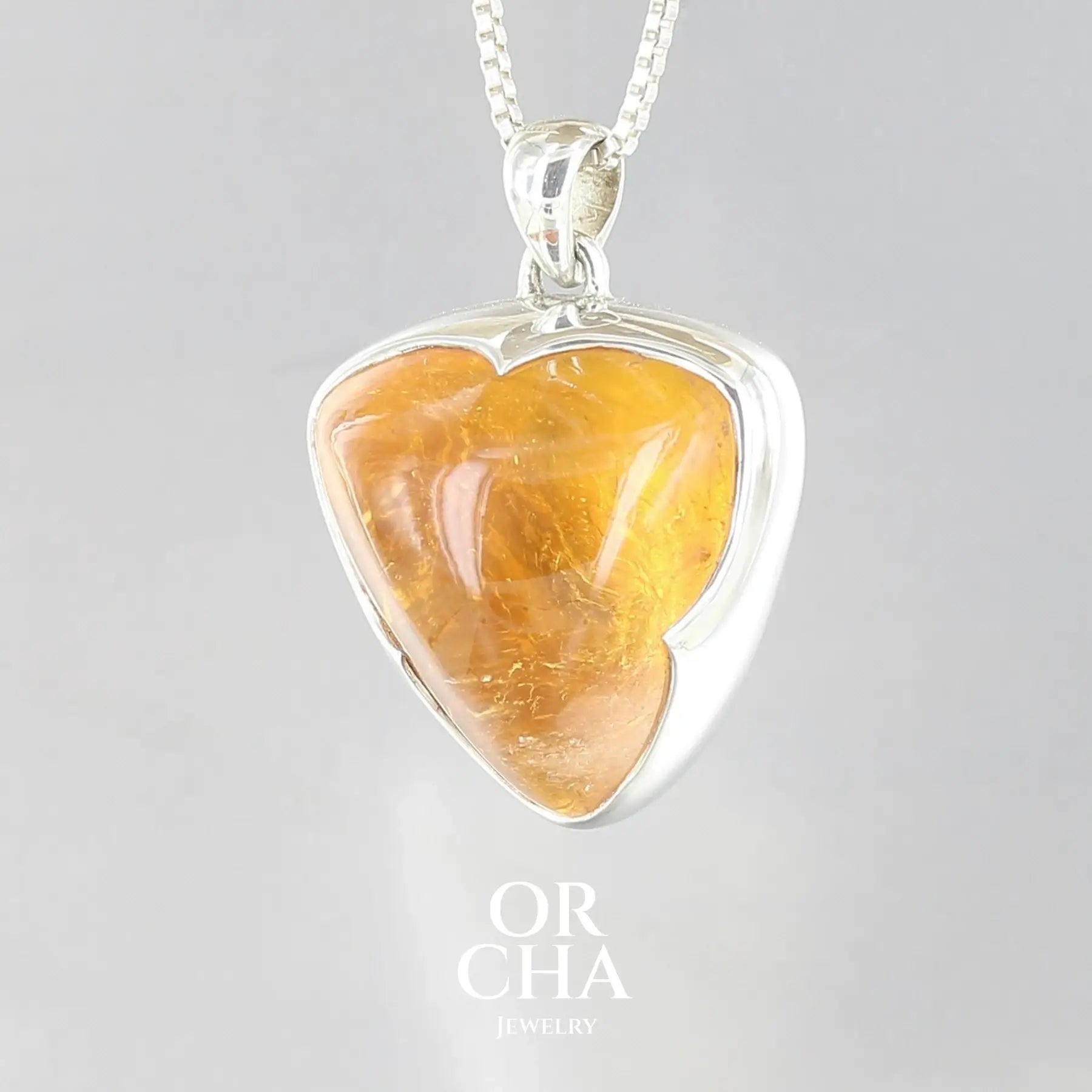 Pendentif en argent avec Citrine - Orcha