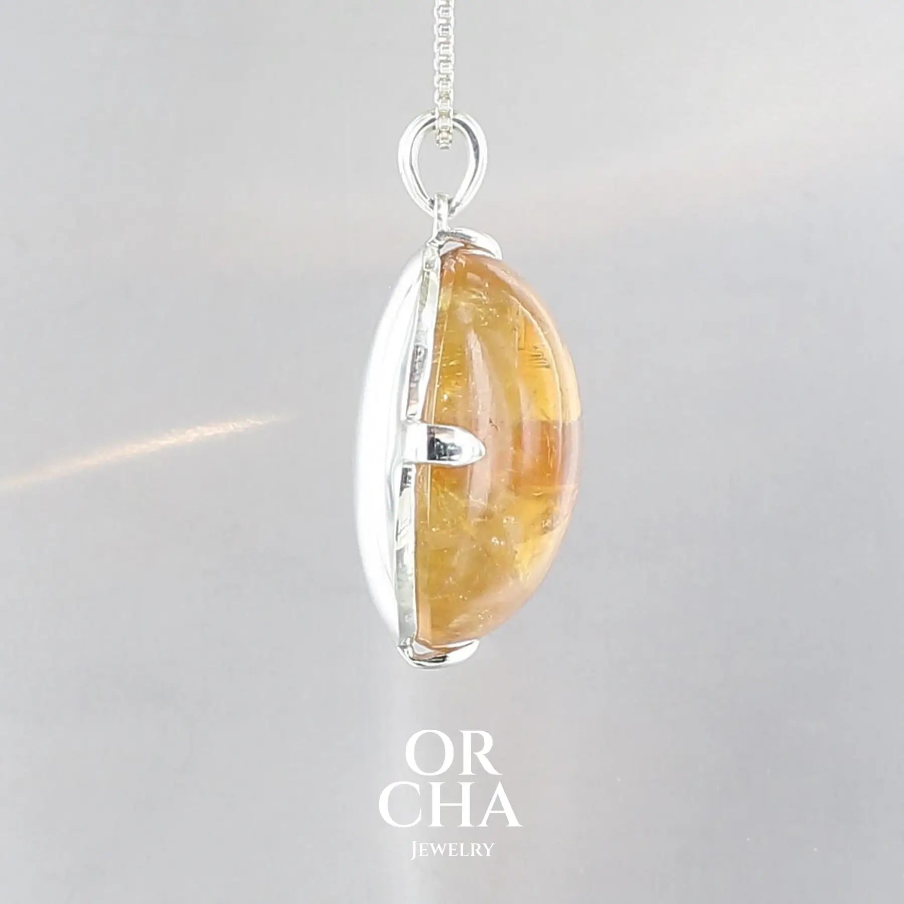 Pendentif en argent avec Citrine - Essential
