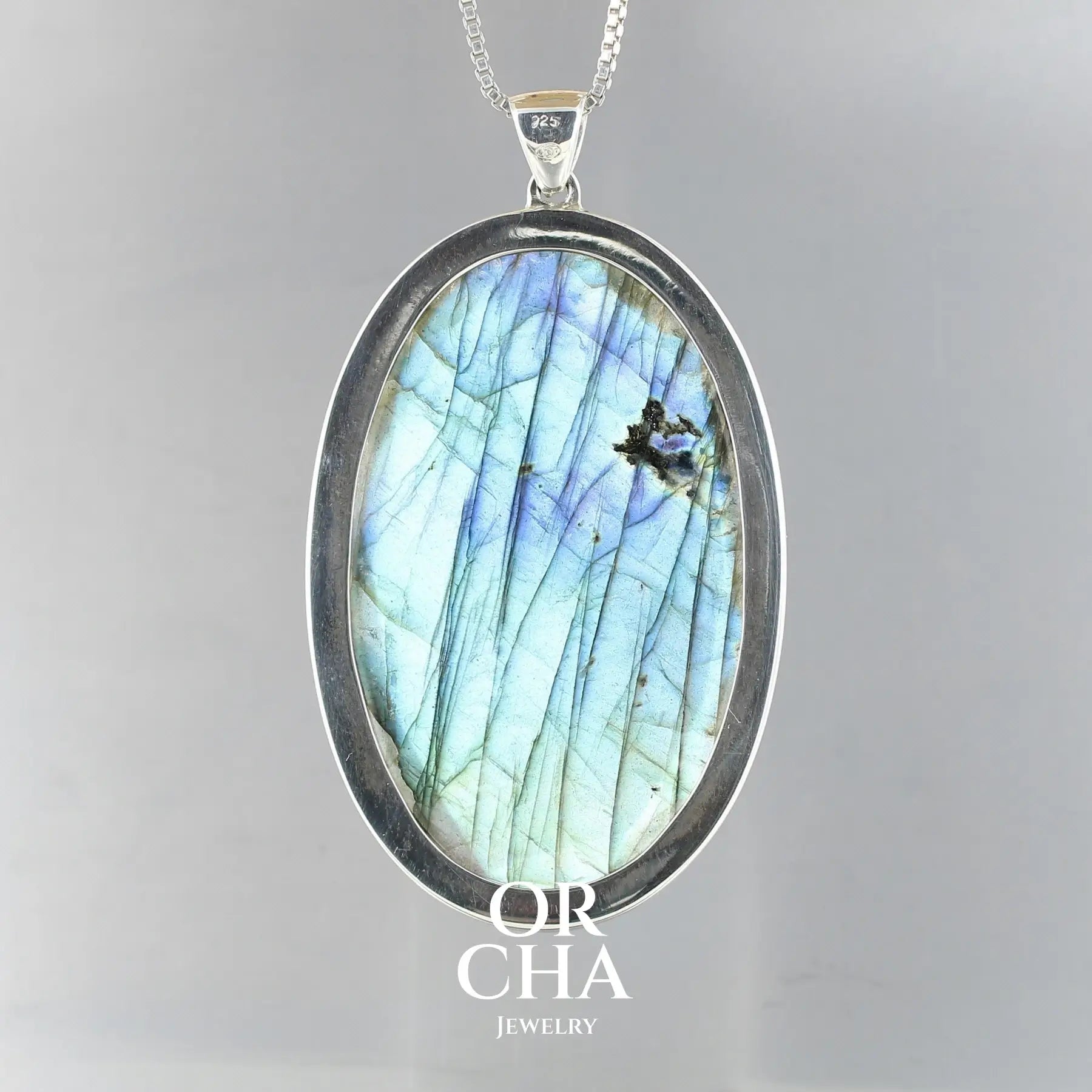 Pendentif en argent avec Labradorite - Essential