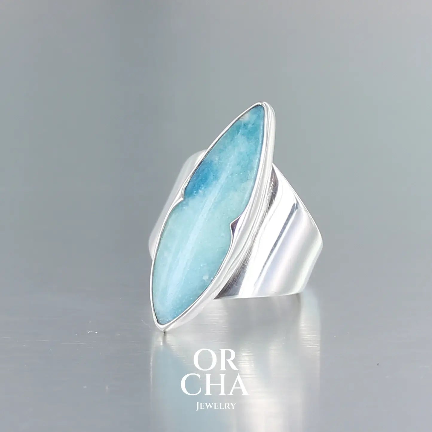 Bague en argent avec Afghanite - Orcha