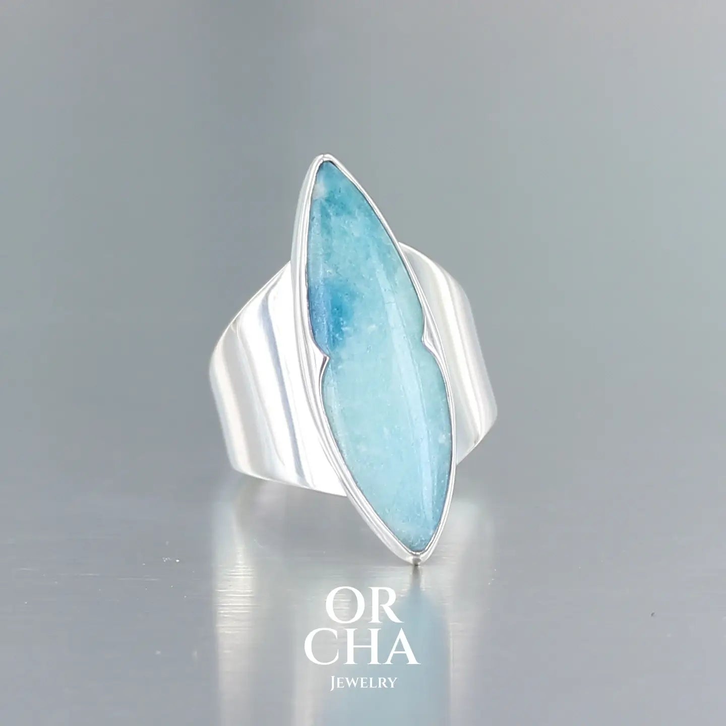 Bague en argent avec Afghanite - Orcha