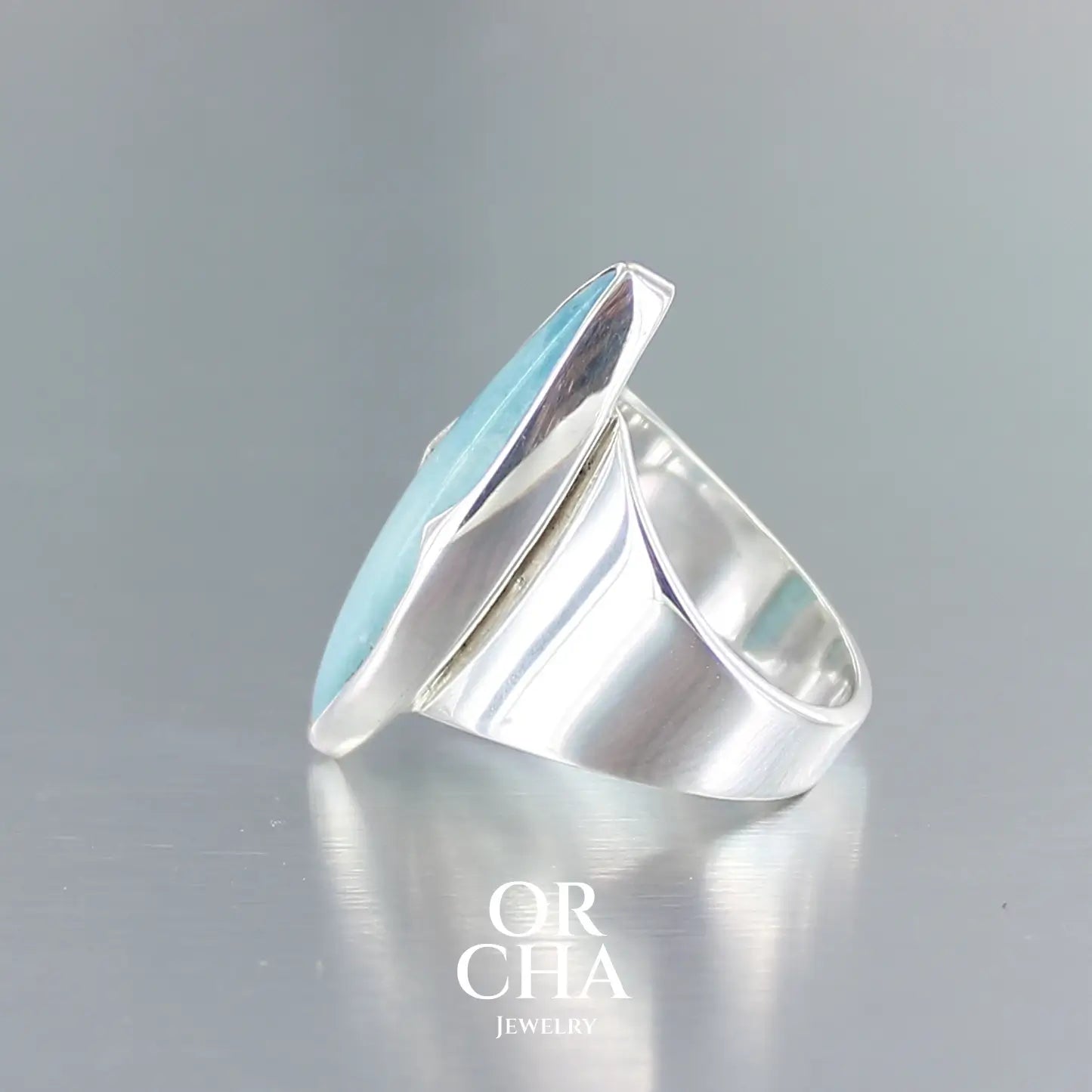 Bague en argent avec Afghanite - Orcha