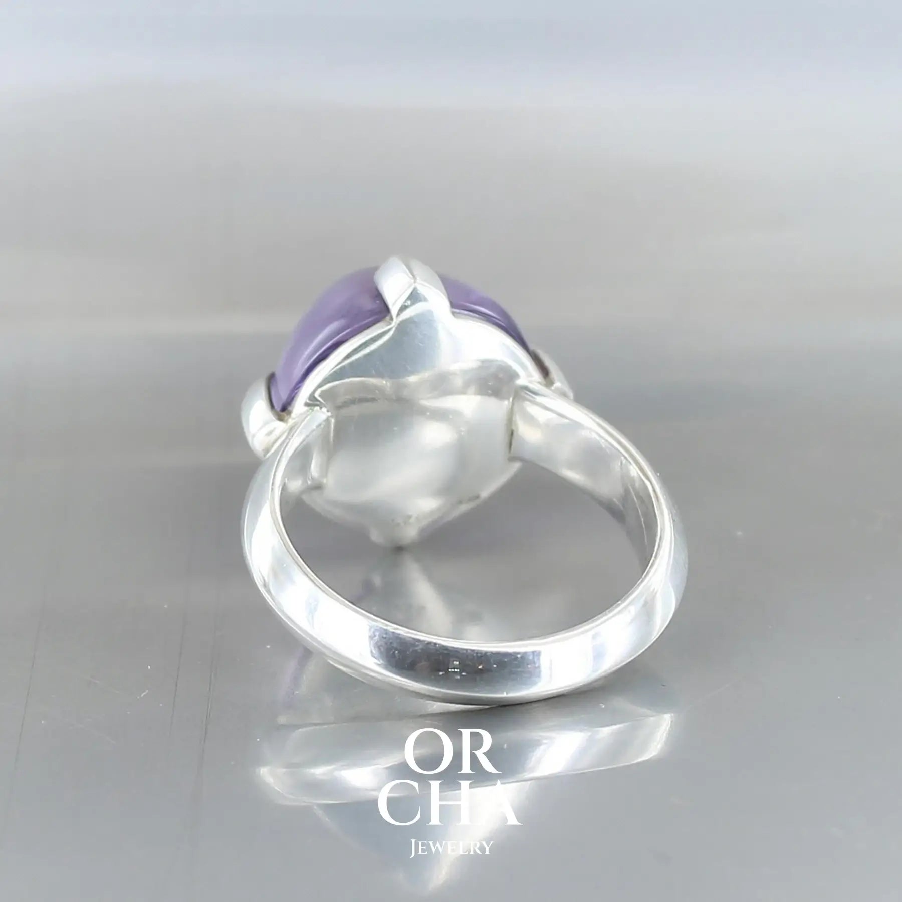 Bague en argent avec Améthyste - Essential