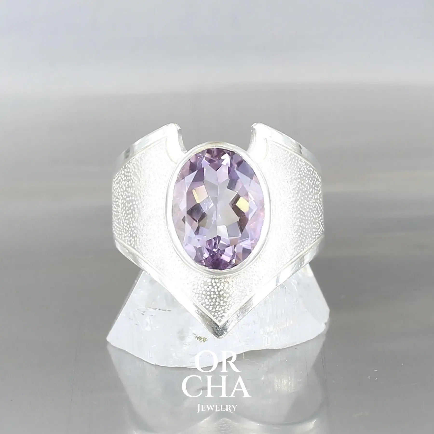 Bague en argent avec Améthyste - Bastet