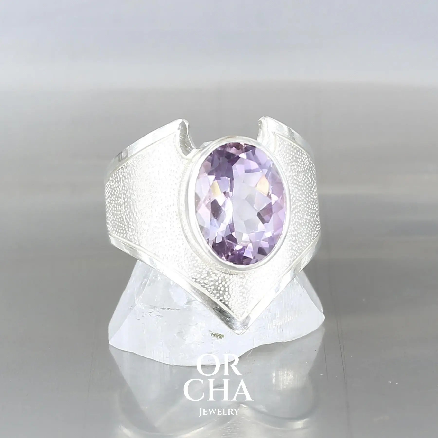 Bague en argent avec Améthyste - Bastet