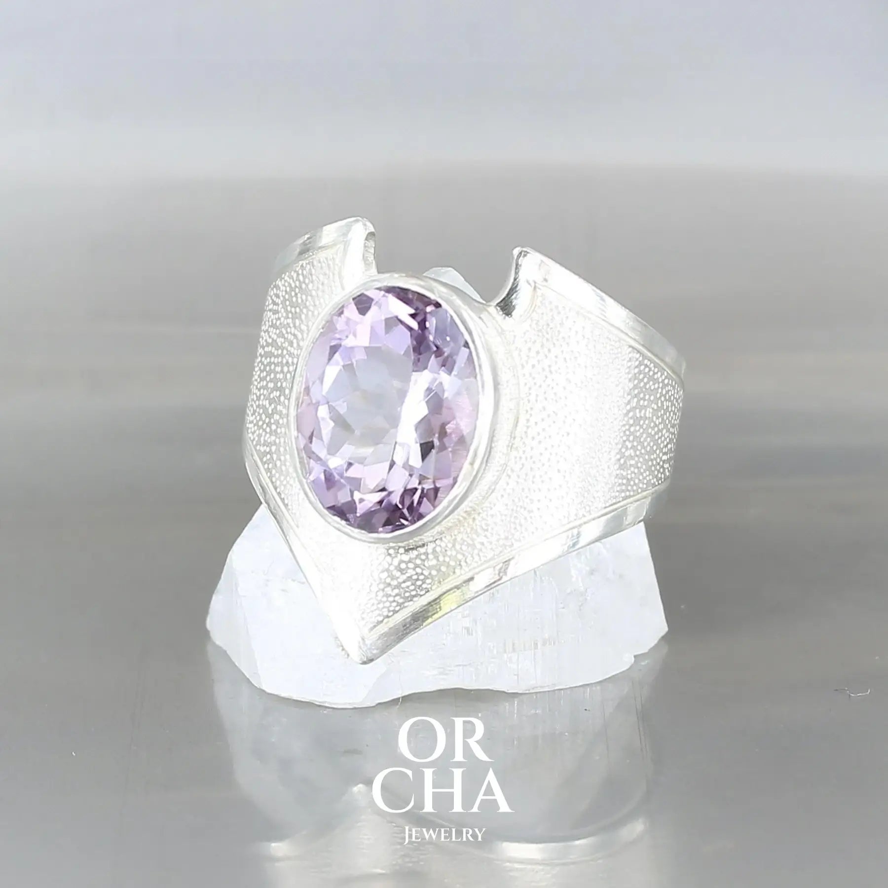 Bague en argent avec Améthyste - Bastet