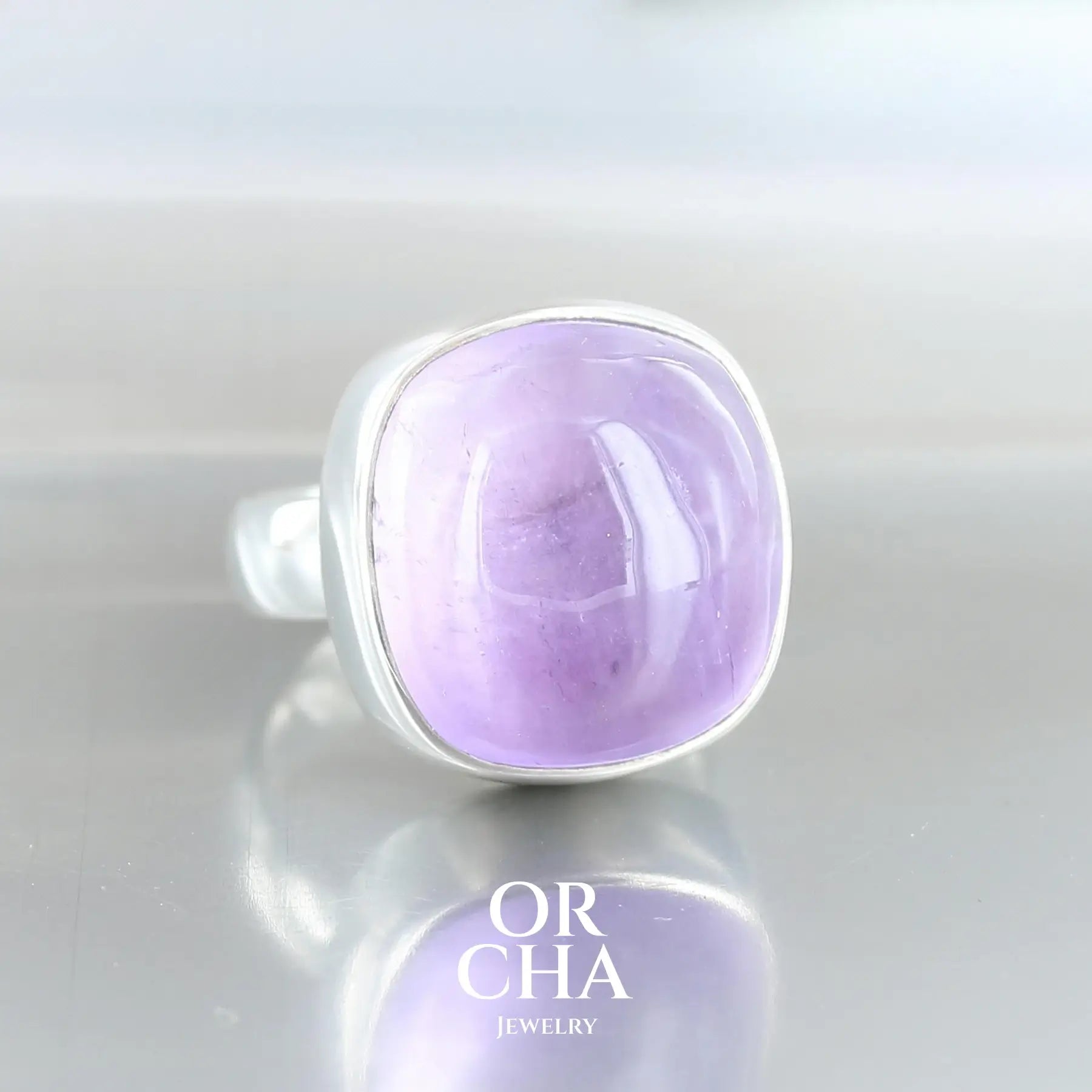 Bague en argent avec Améthyste - Essential
