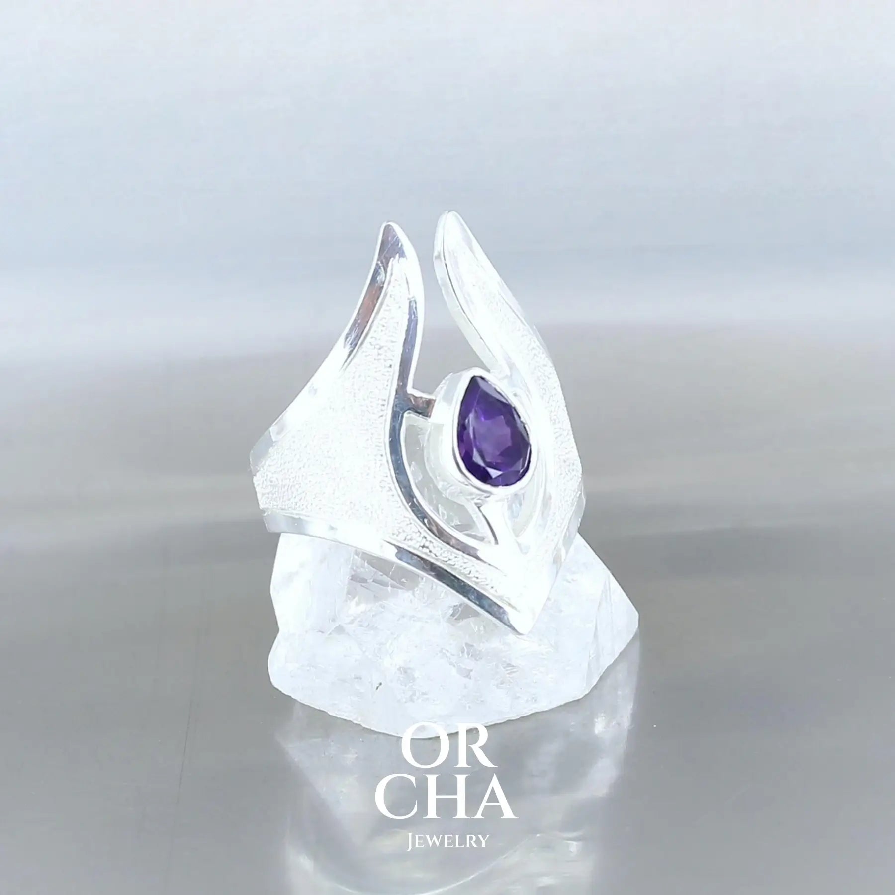 Bague en argent avec Améthyste - Bastet