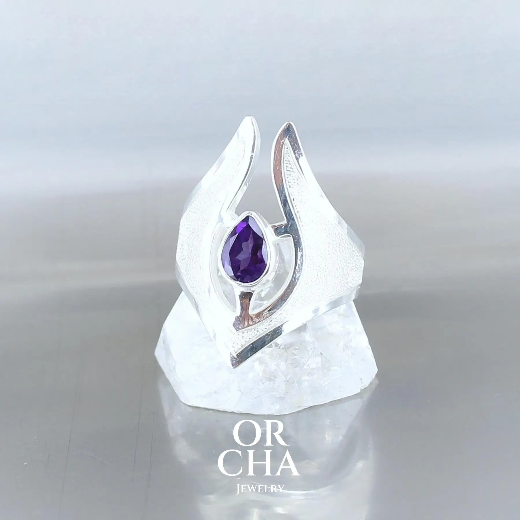 Bague en argent avec Améthyste - Bastet