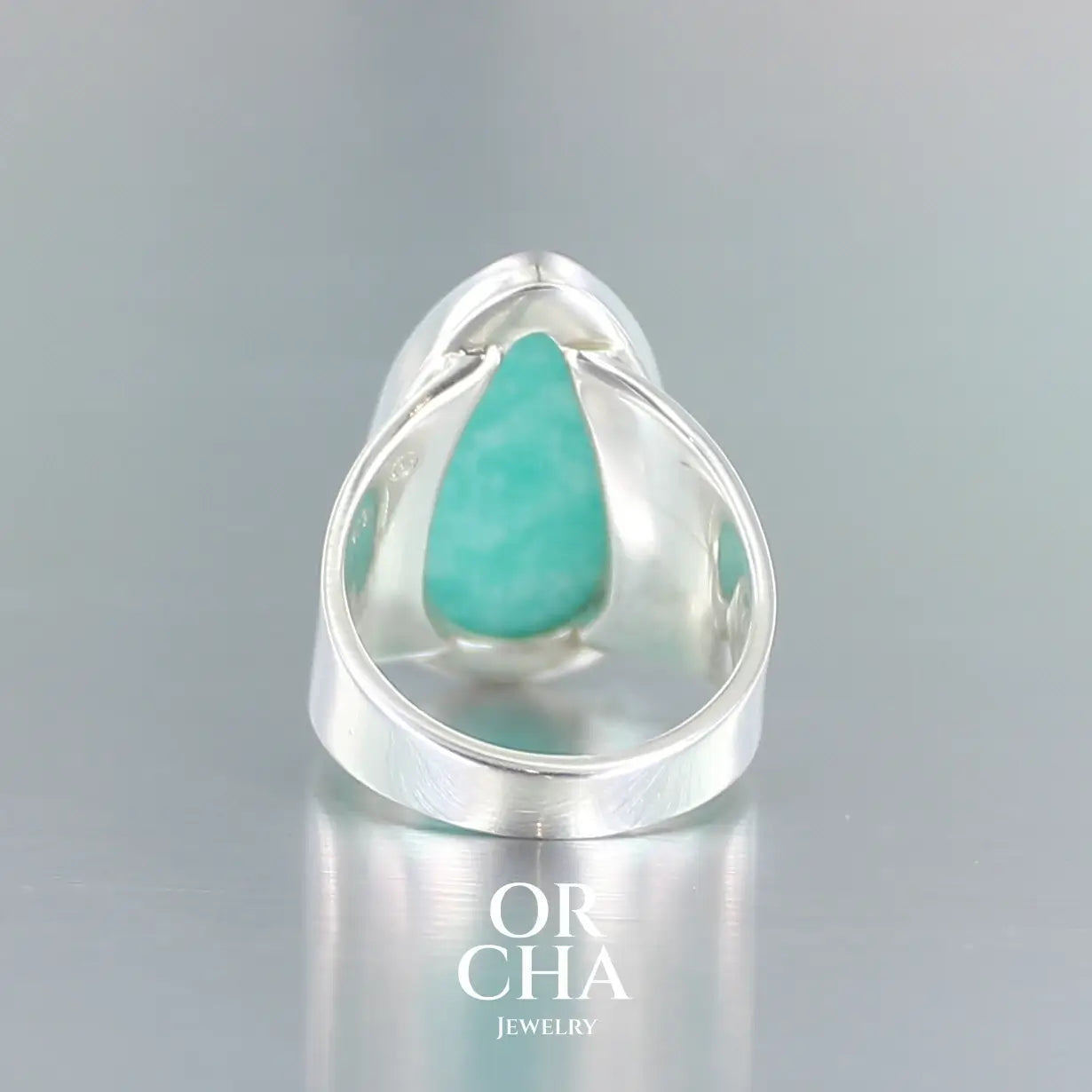 Bague en argent avec Amazonite - Orcha