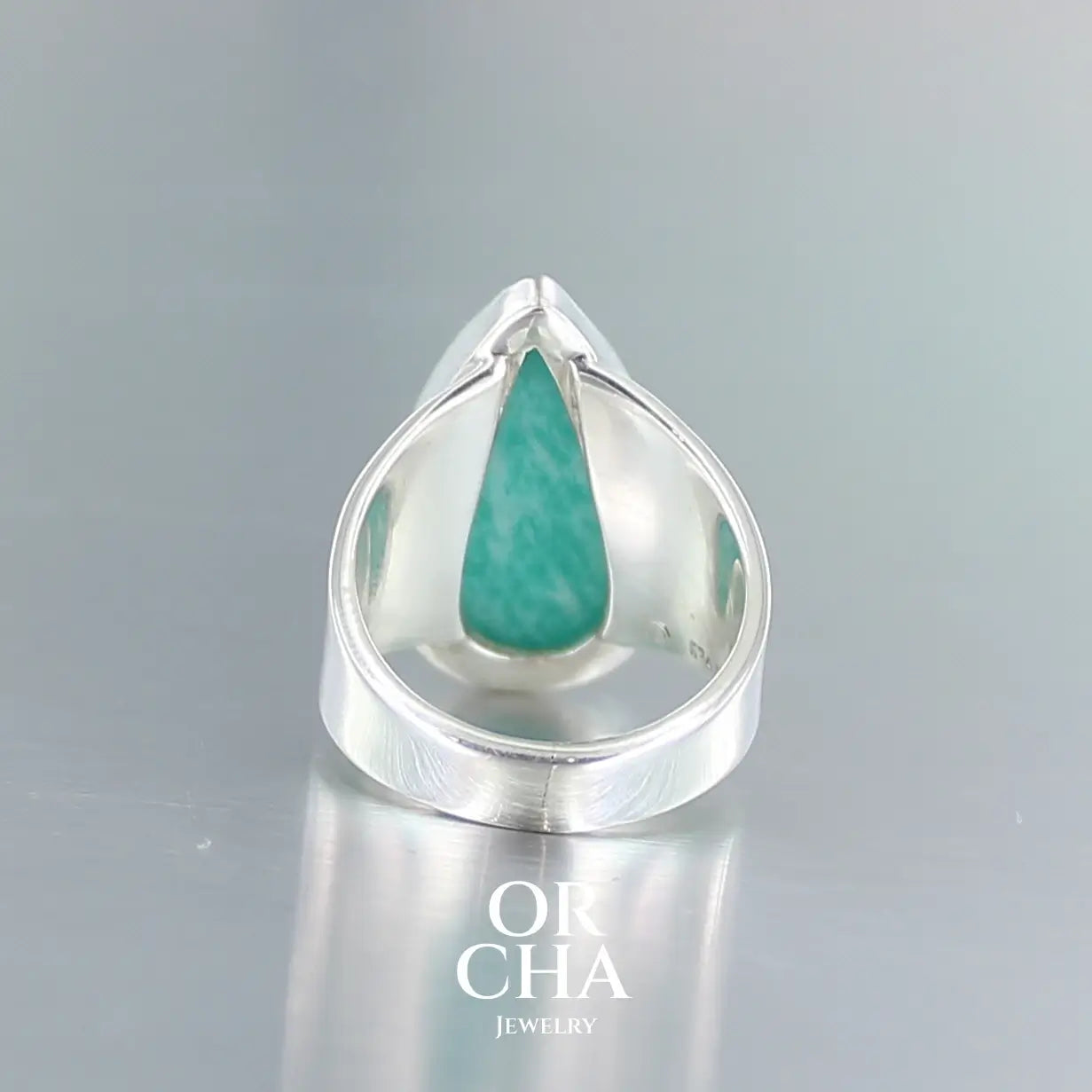 Bague en argent avec Amazonite - Orcha