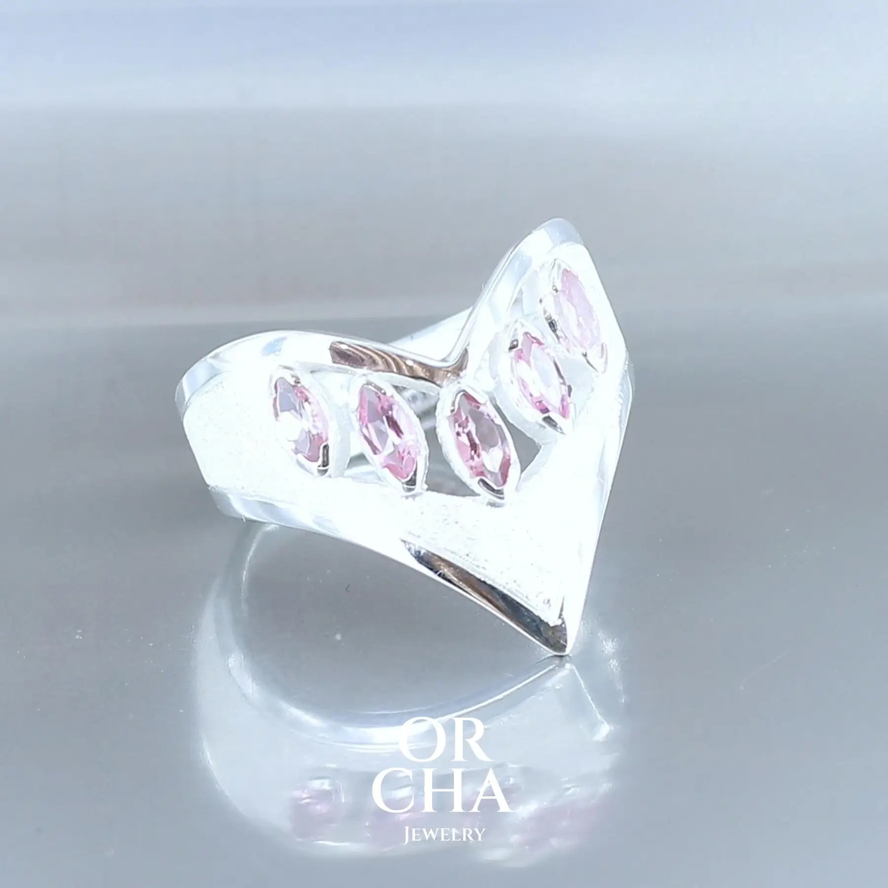 Bague en argent avec Tourmalines - Bastet