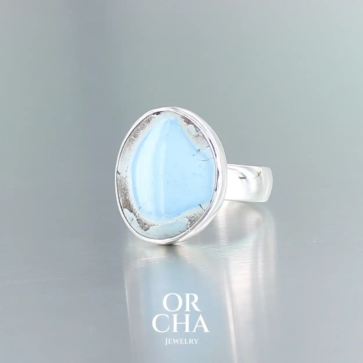 Bague en argent avec Turquoise Golden Hill - Essential