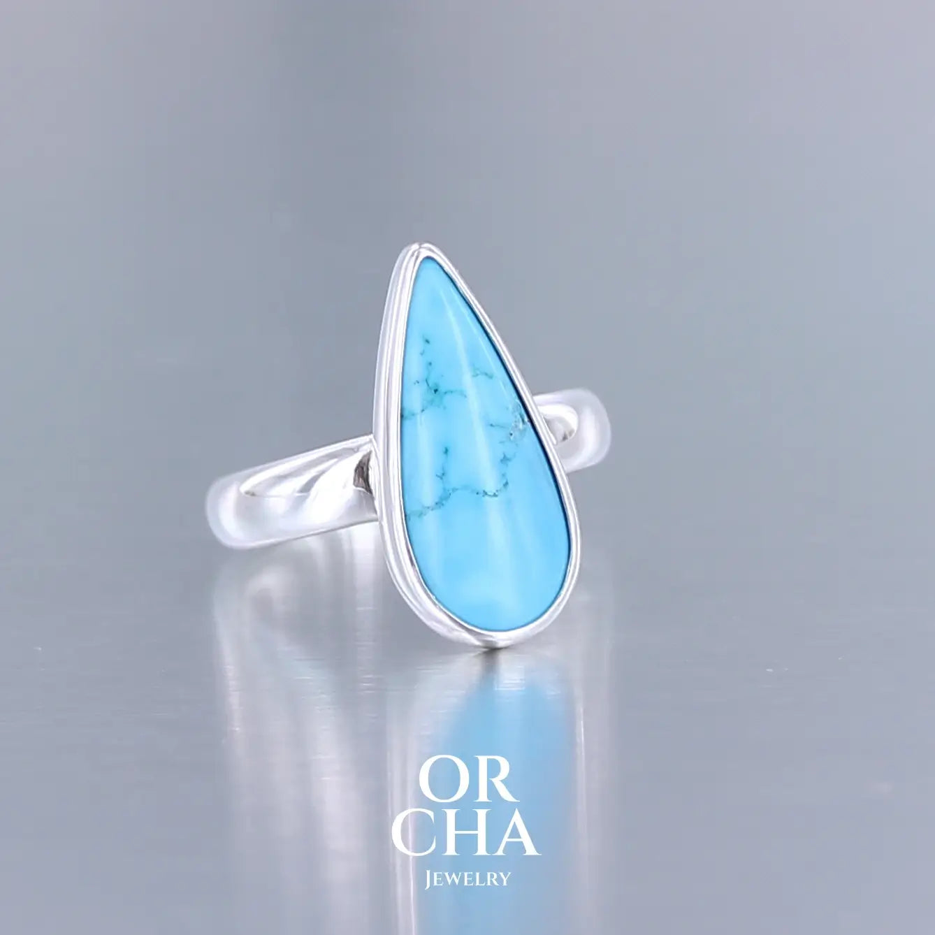 Bague en argent avec Turquoise - Essential