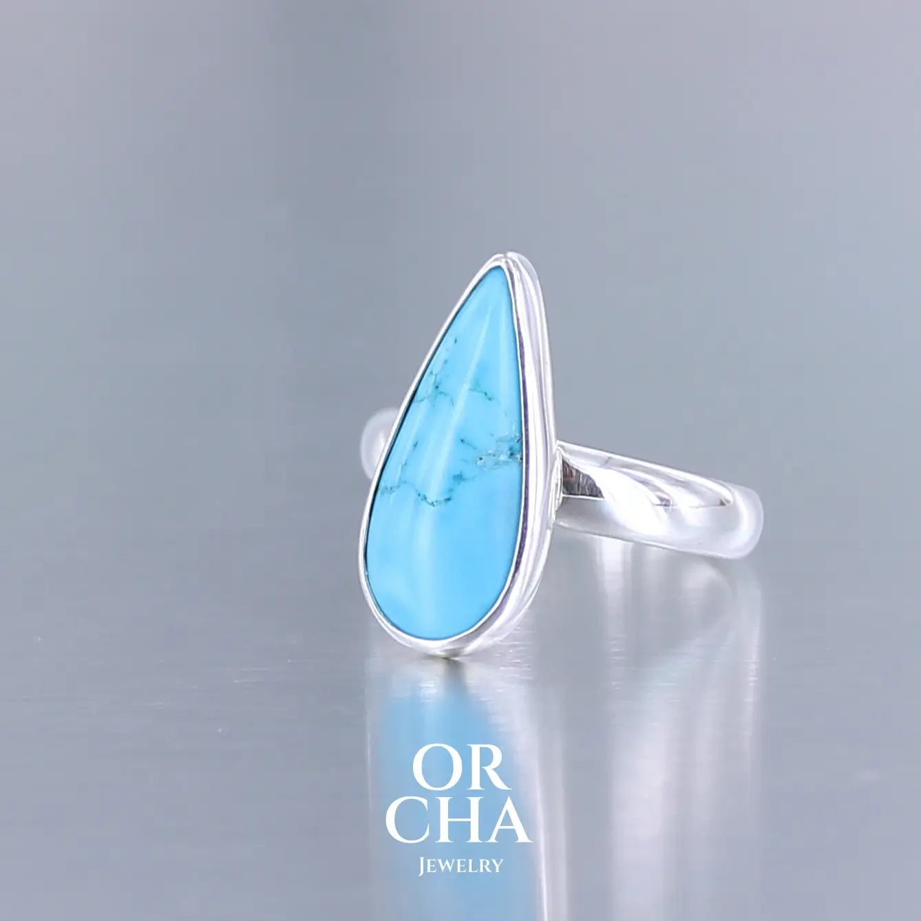 Bague en argent avec Turquoise - Essential