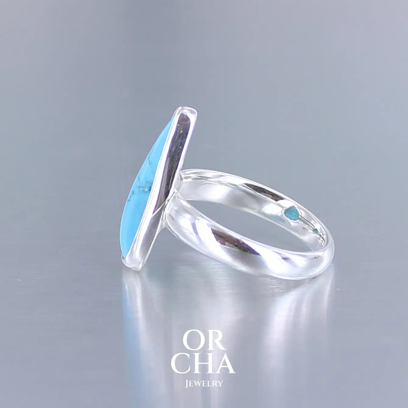Bague en argent avec Turquoise - Essential